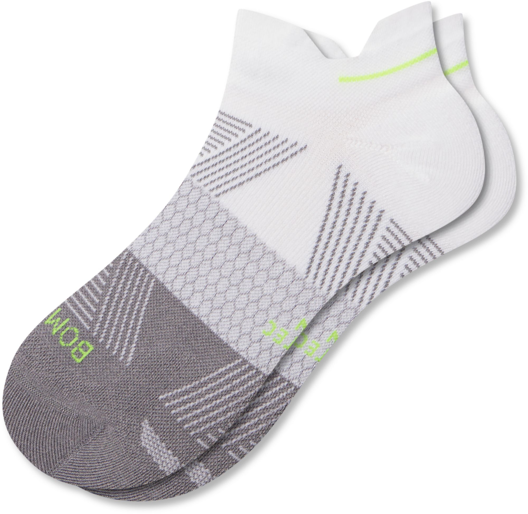Bombas Solid Colorblock Marl Toe Running Ankle Socks