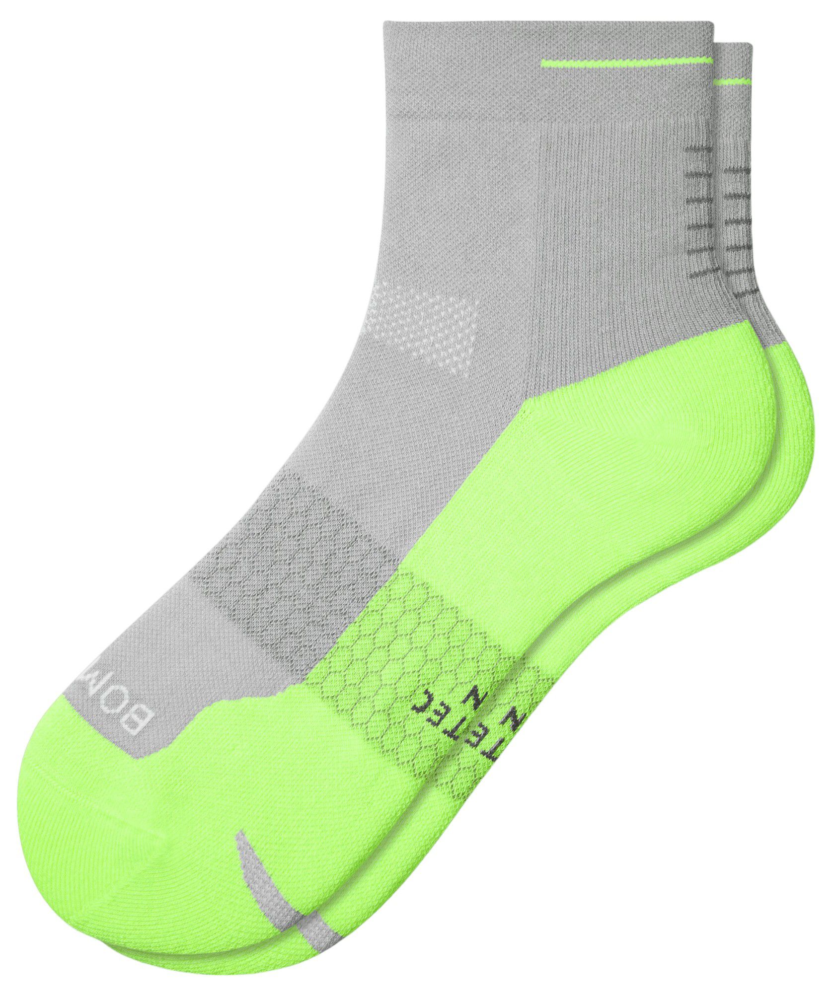 Bombas Solid Colorblock Stripe Runninng Quarter Socks
