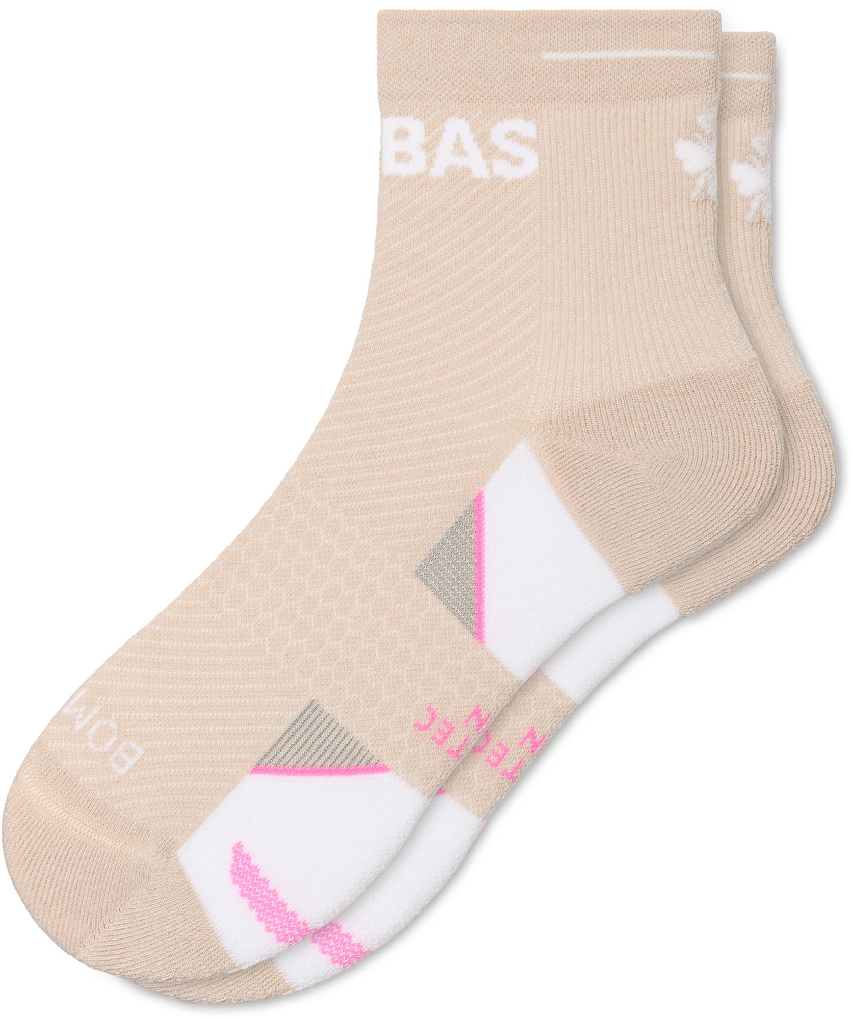 Bombas Solid Colorblock Stripe Runninng Quarter Socks