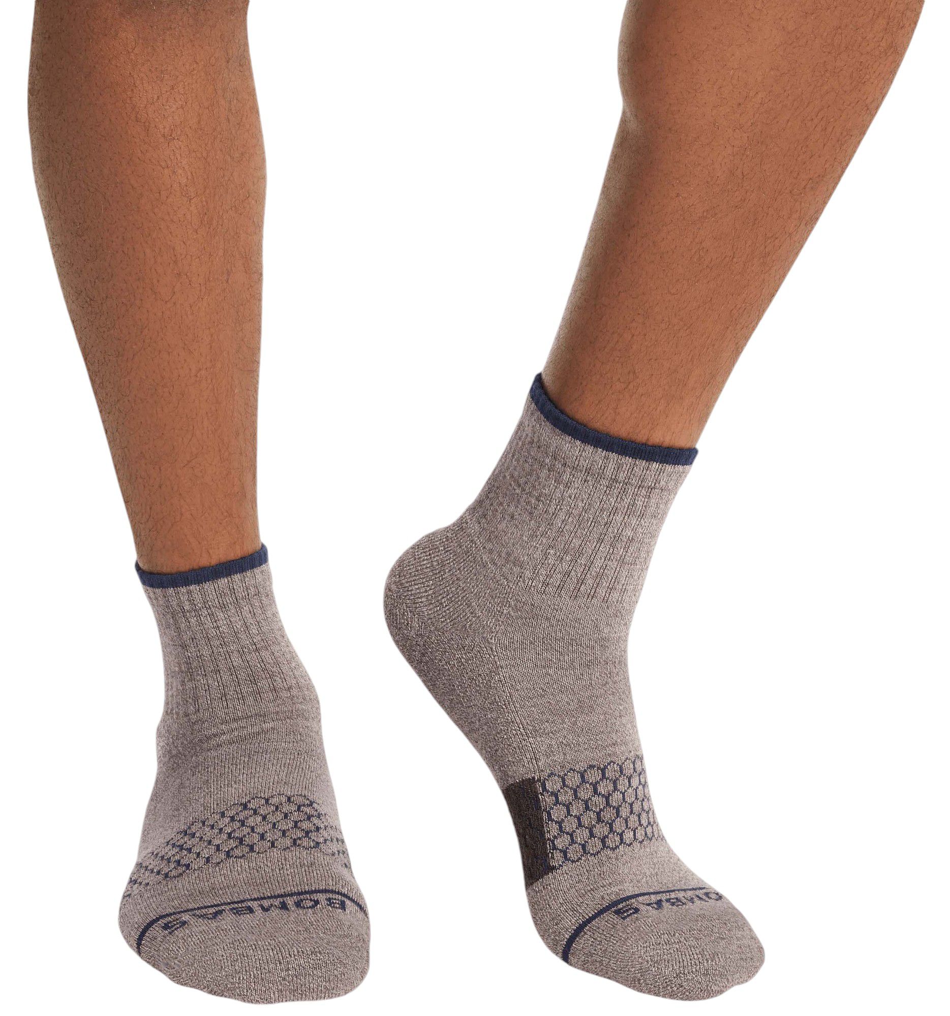 Bombas Solid Merino Blend Arch Block Quarter Socks