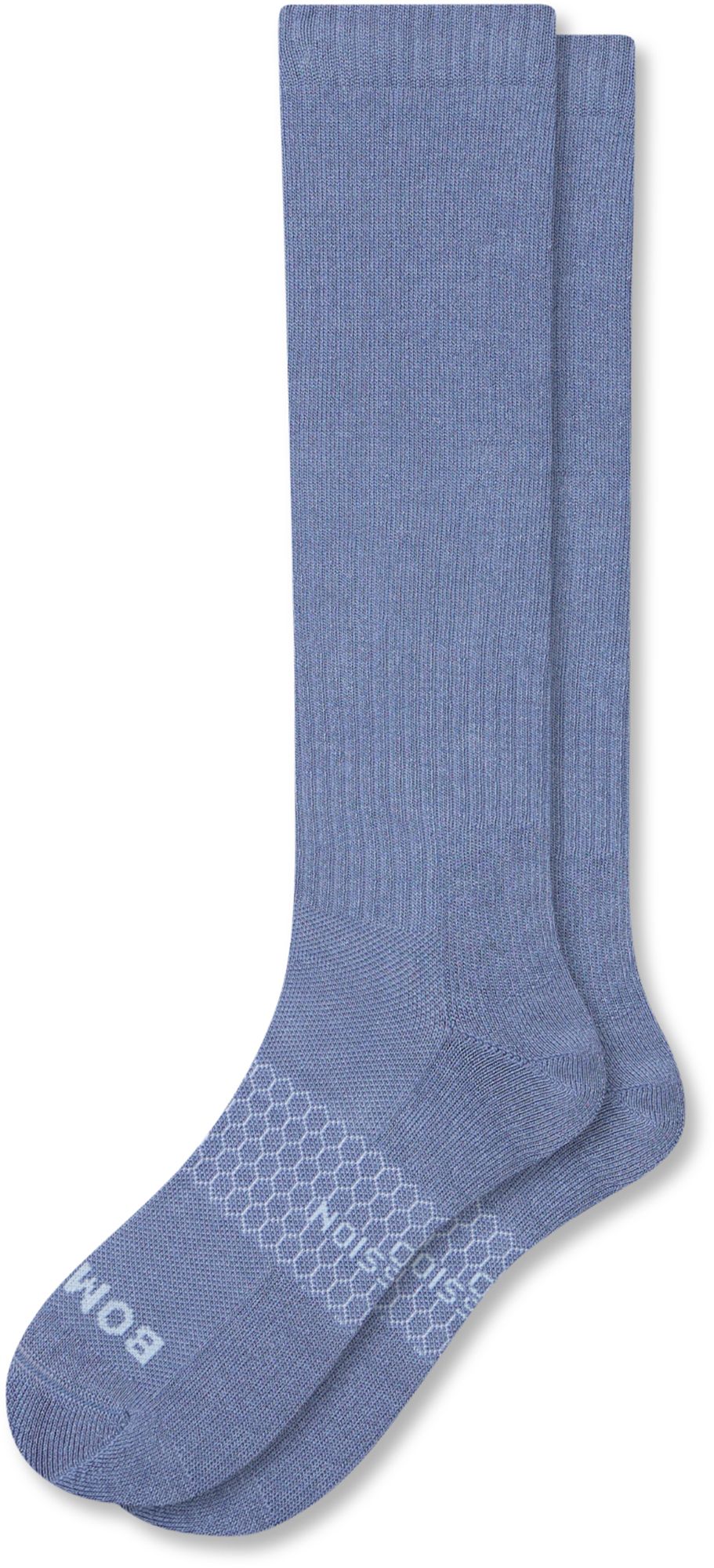 Bombas Solid Double Stripe Casual Compression Knee High Socks