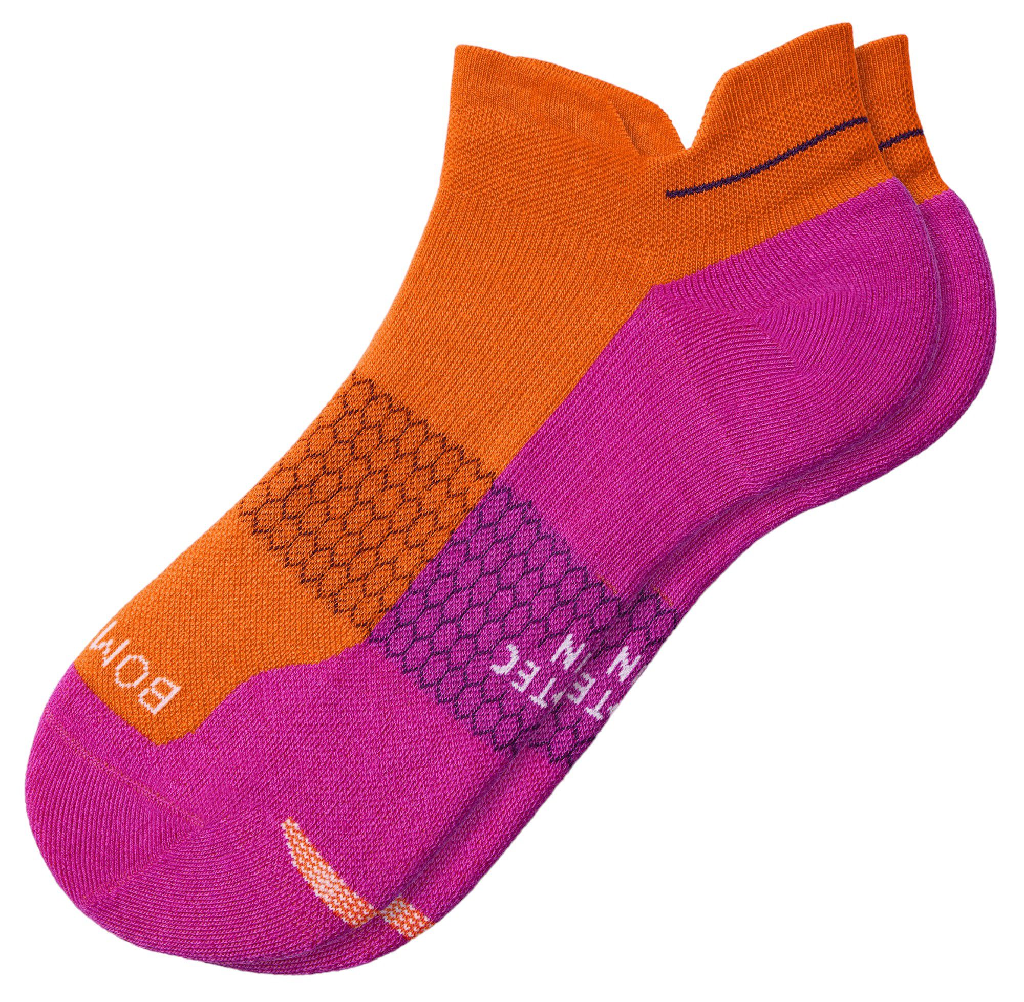 Bombas Solid 2-Tone Colorblock Running Ankle Socks