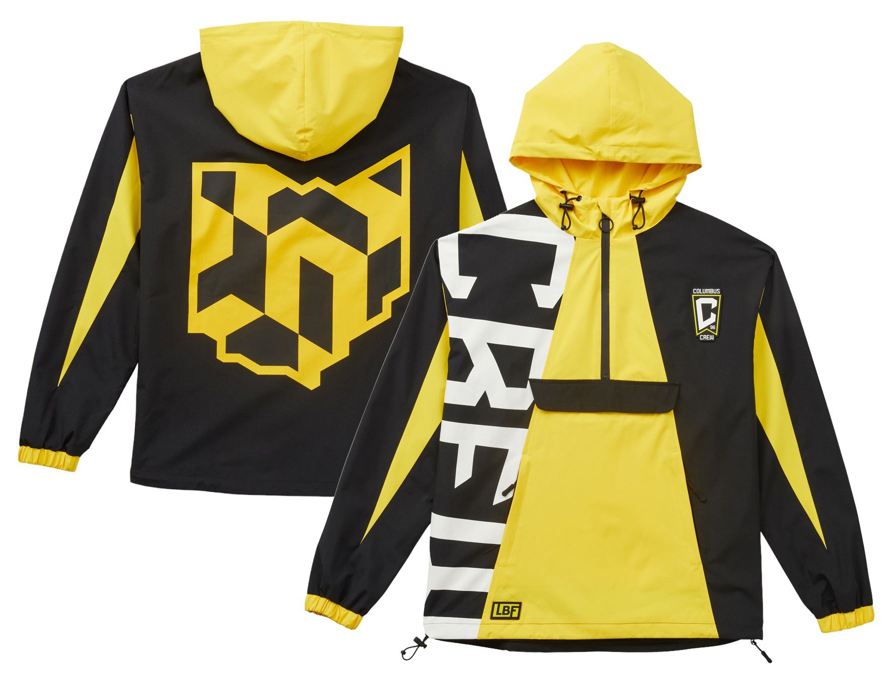 Live Breathe Futbol Men's Columbus Crew 2-Hit Multicolor Anorak Jacket