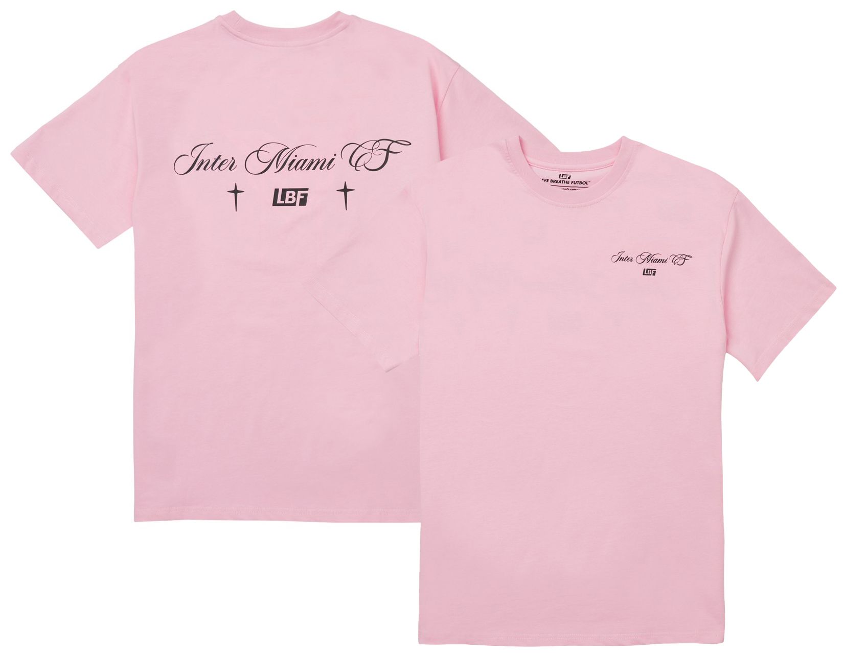 Live Breathe Futbol Men's Inter Miami CF 2-Hit Pink T-Shirt