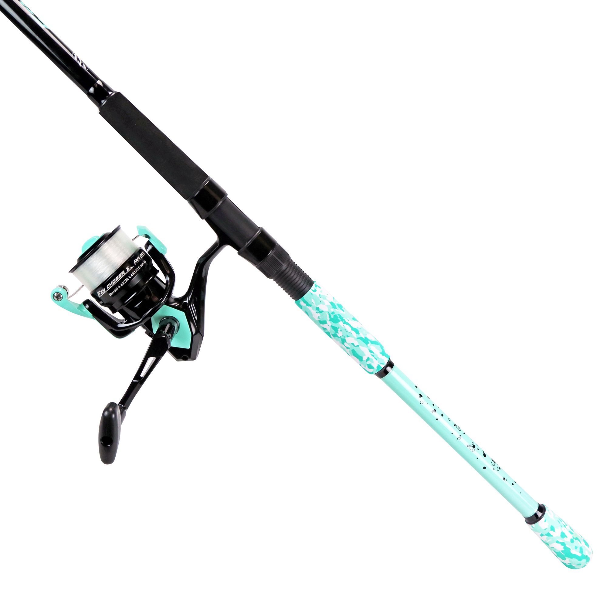 Okuma Fin Chaser X Series Spinning Rod Combo, Seafoam