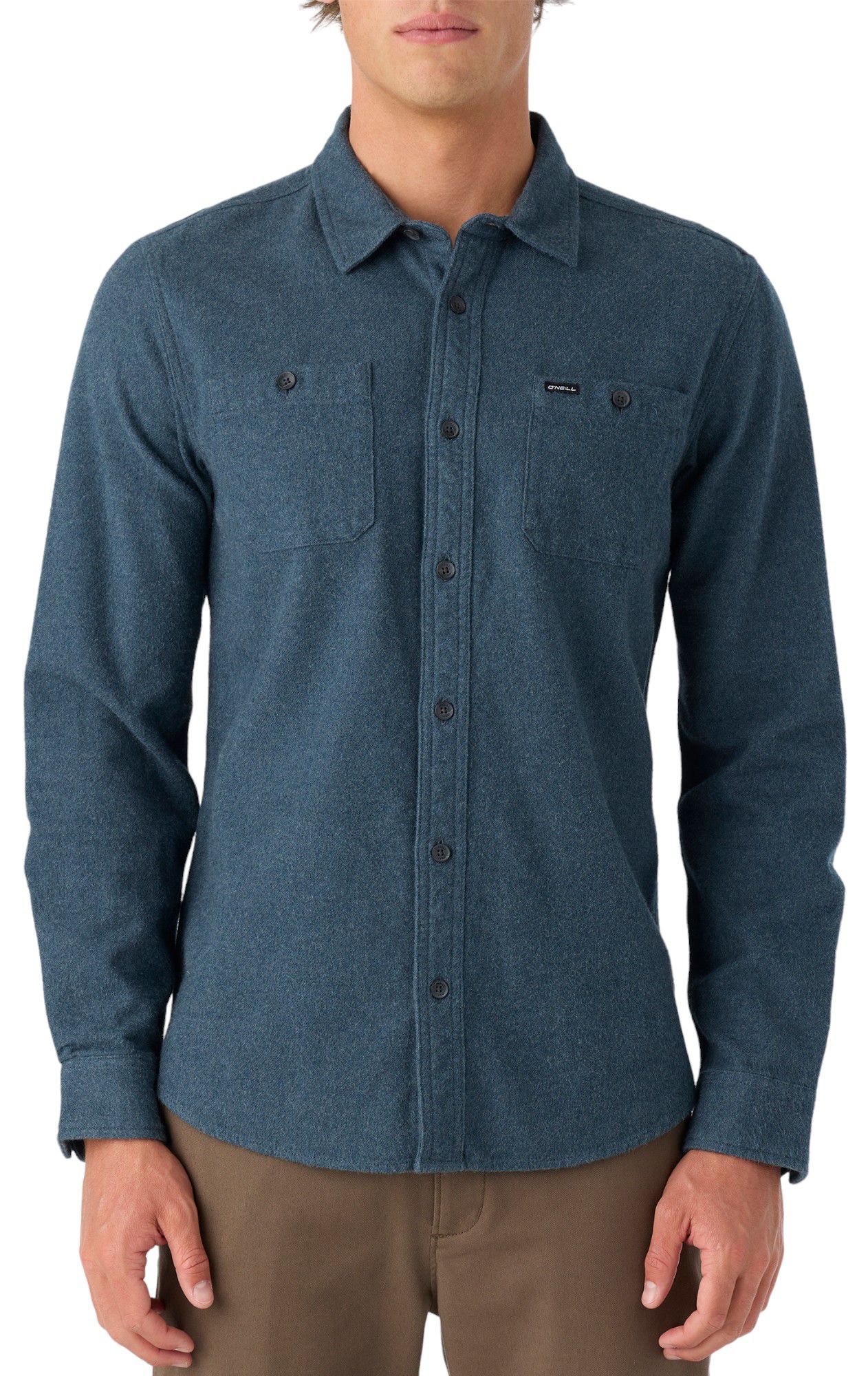 O'Neill Men's Breakwater Solid Flannel Long Sleeve Shirt