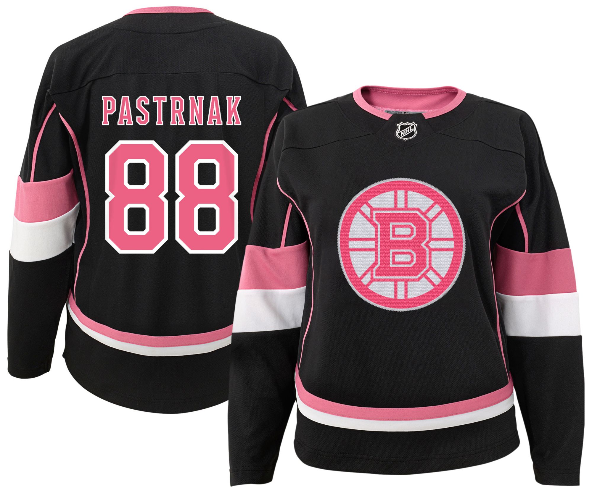NHL Youth Boston Bruins David Pastrnak #88 Breakaway 2024-2025 Black Replica Premier Jersey
