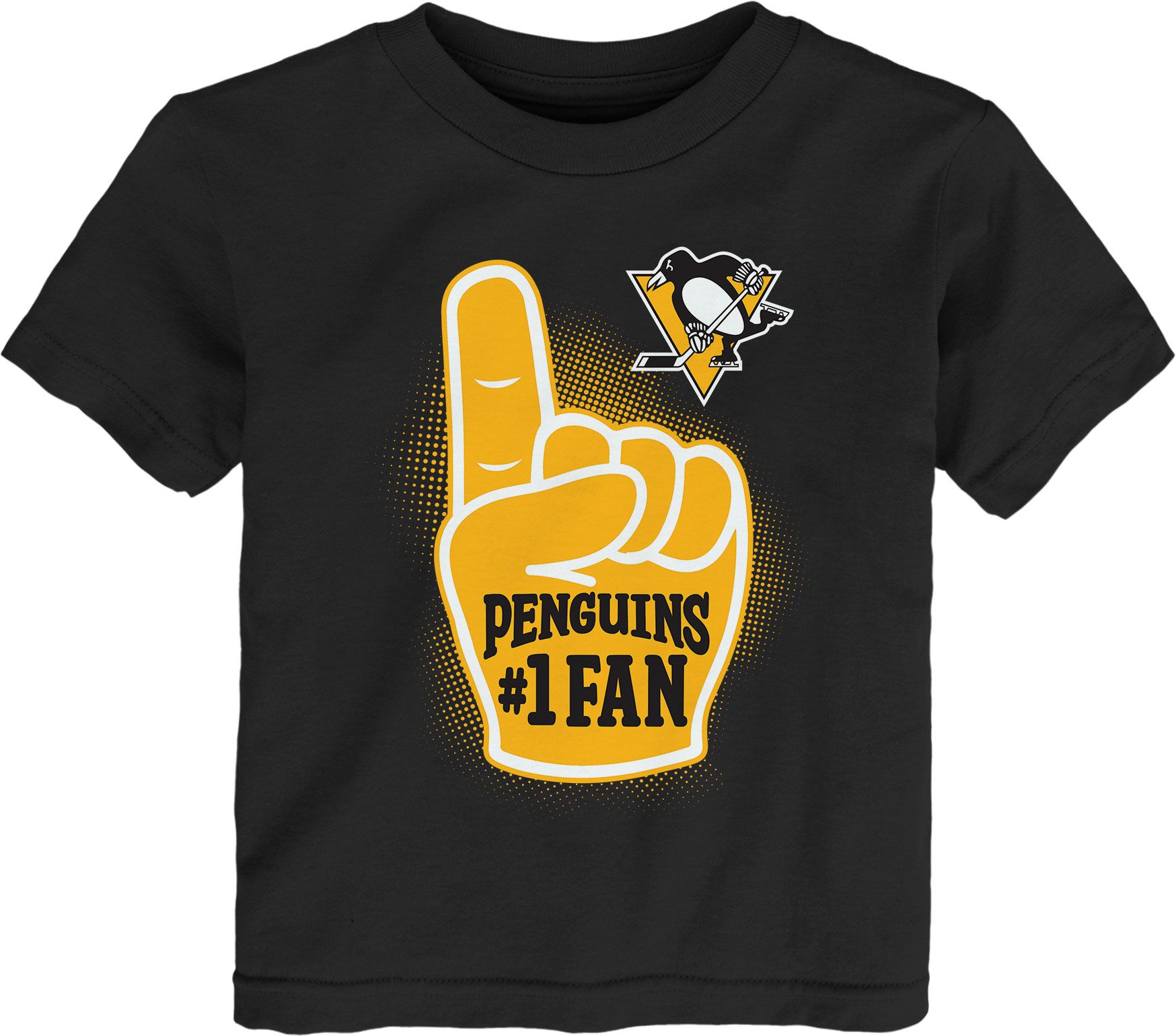 NHL Toddler Pittsburgh Penguins Foam Finger Black T-Shirt