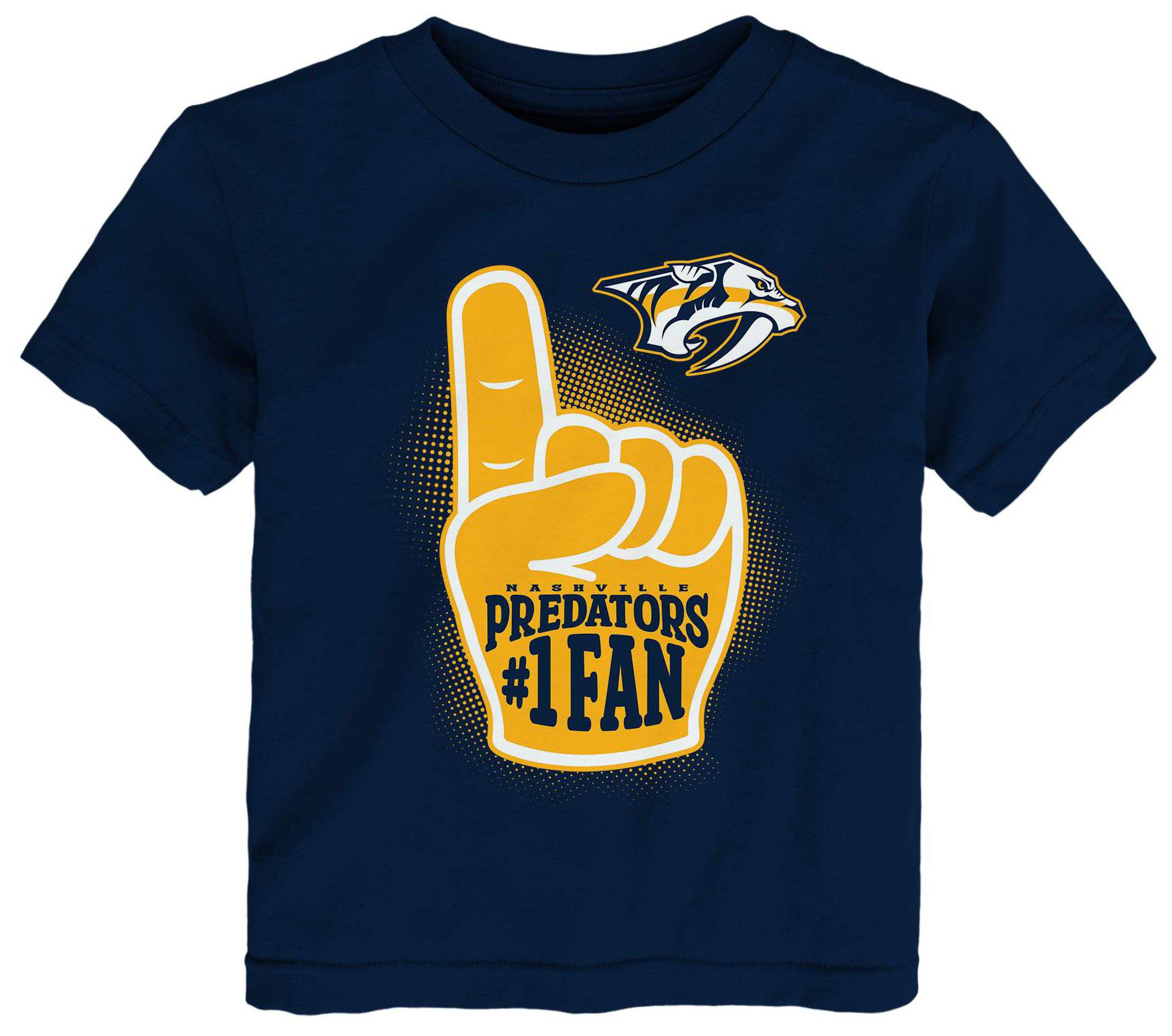 NHL Toddler Nashville Predators Foam Finger Navy T-Shirt