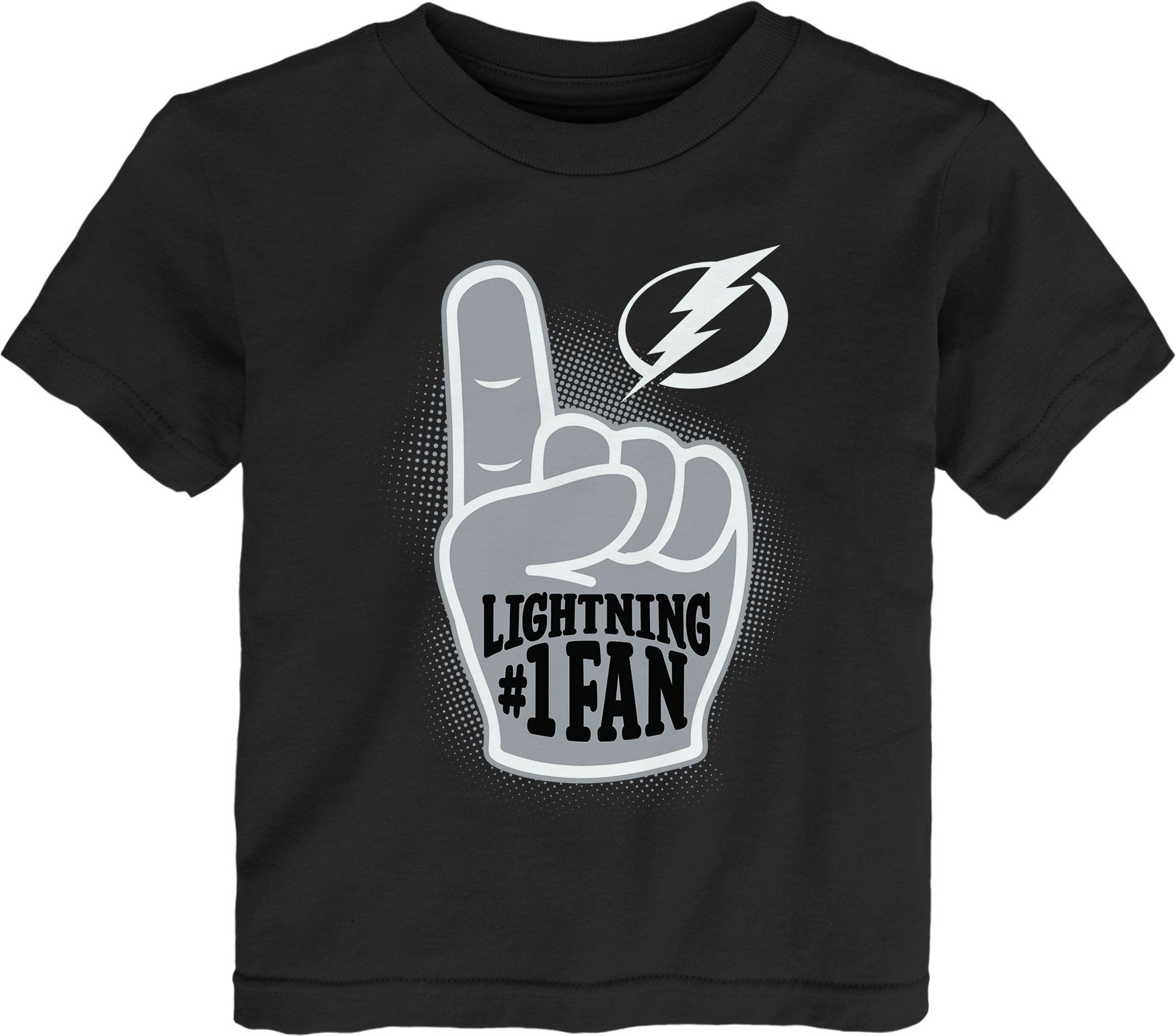 NHL Toddler Tampa Bay Lightning Foam Finger Black T-Shirt