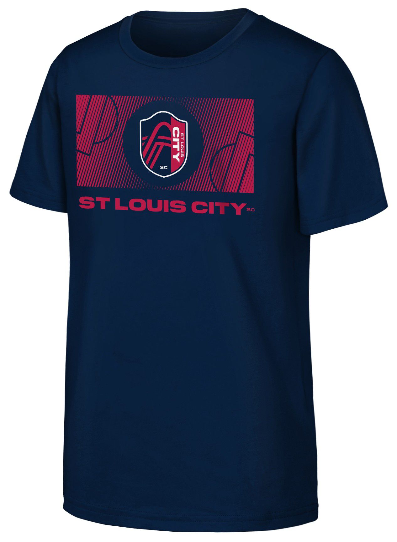 MLS Youth St. Louis City SC Full Pitch Navy T-Shirt