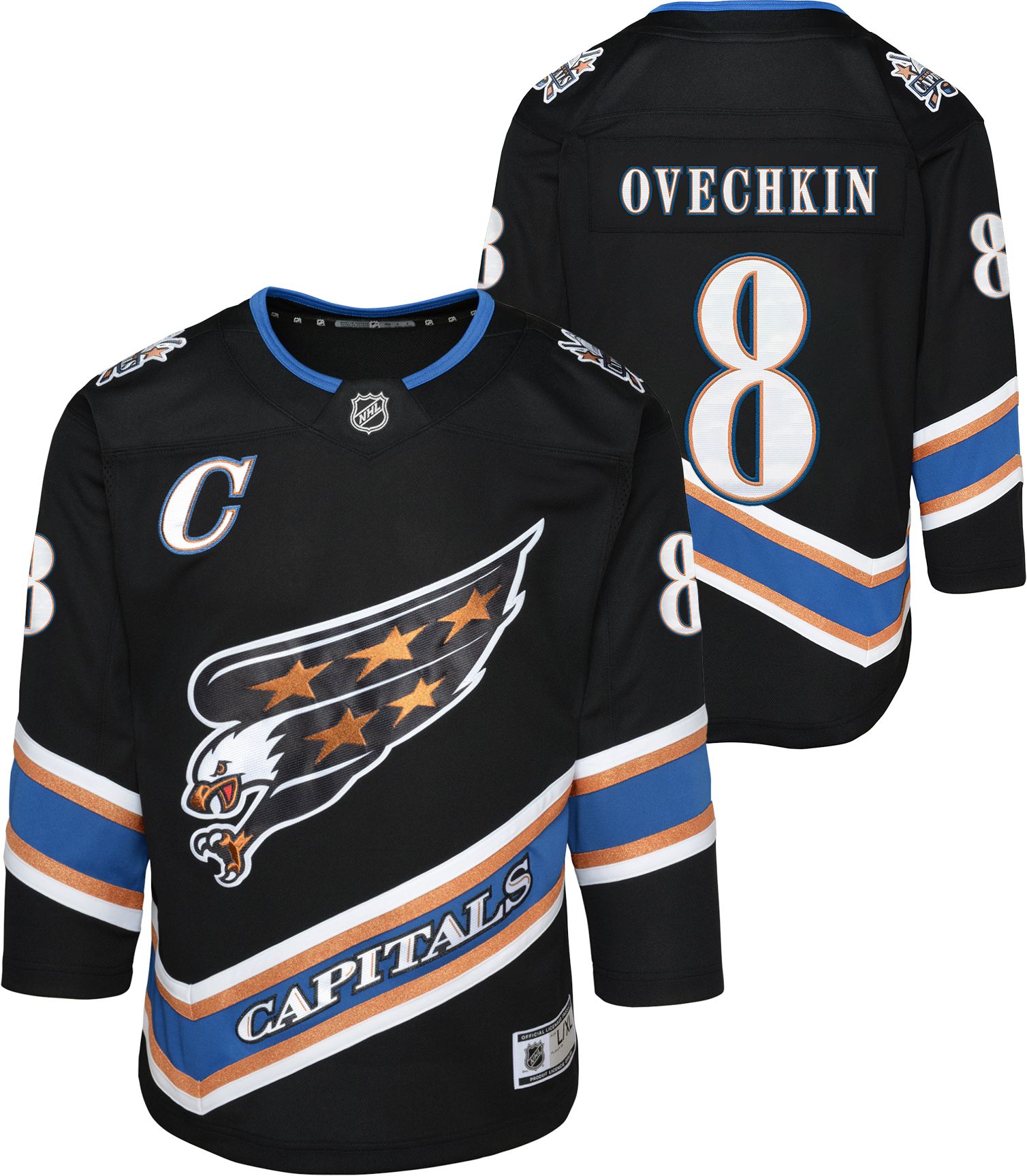 NHL Youth Washington Capitals Alexander Ovechkin #8 2024-2025 Alternate Authentic Jersey