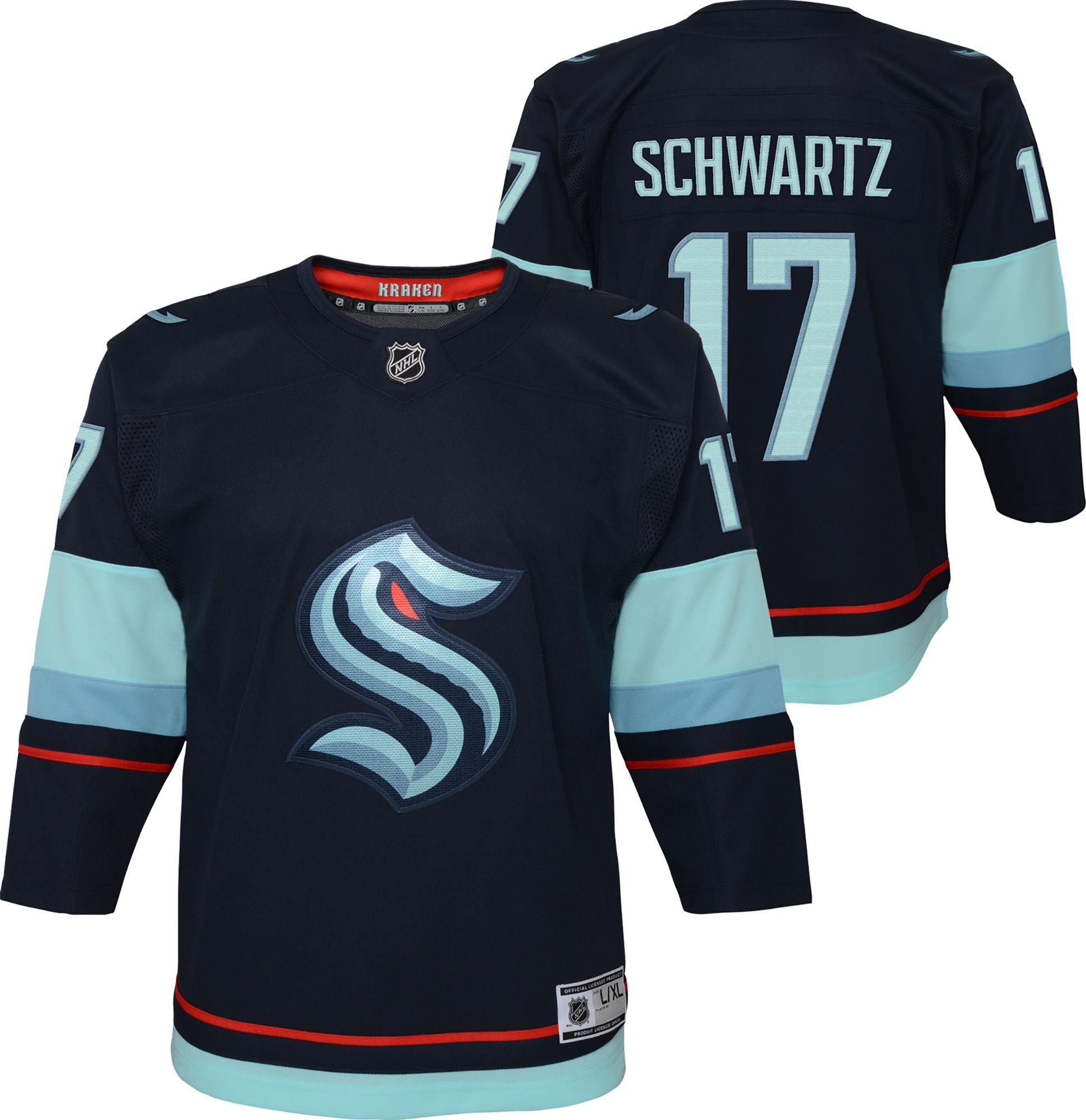 NHL Youth Seattle Kraken Jaden Schwartz #17 2024-2025 Home Authentic Jersey