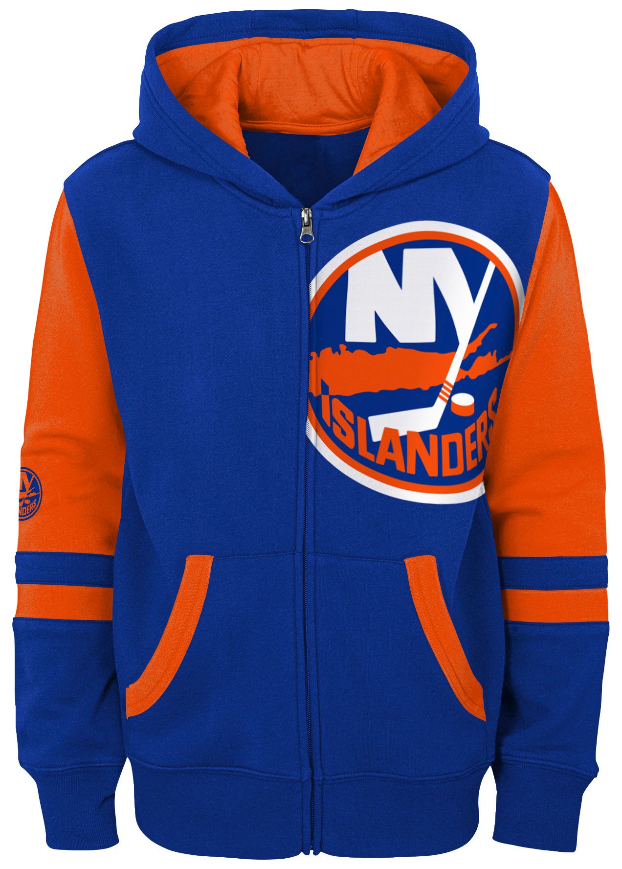 NHL Youth New York Islanders Face Off Blue Full-Zip Hoodie