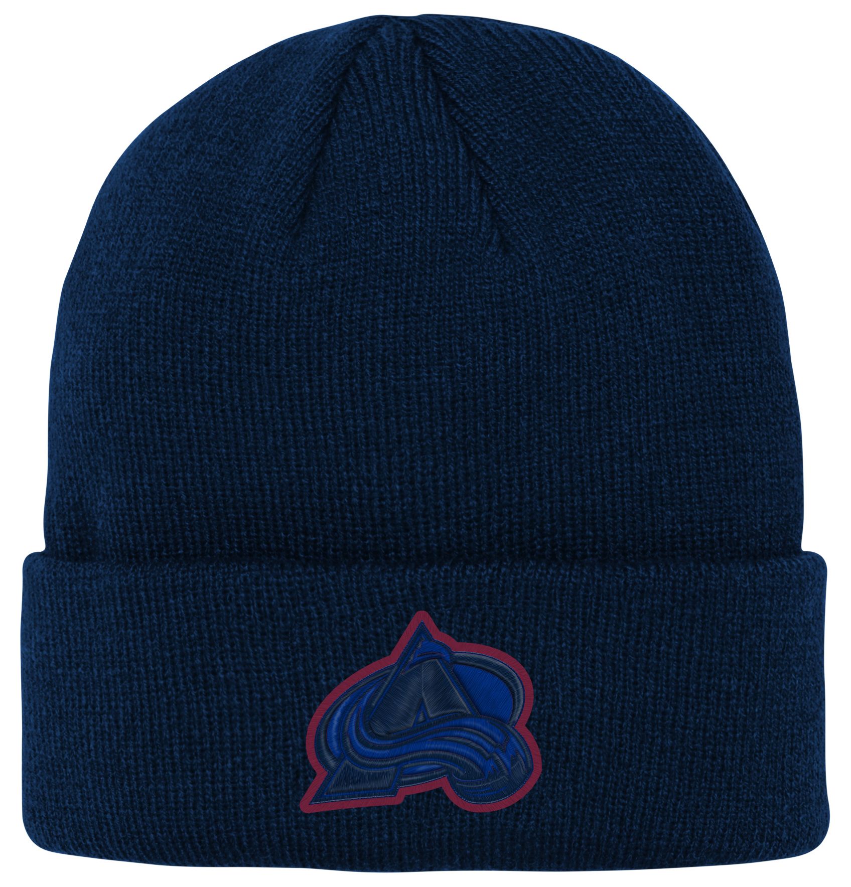NHL Youth Colorado Avalanche Team Logo Navy Cuffed Beanie