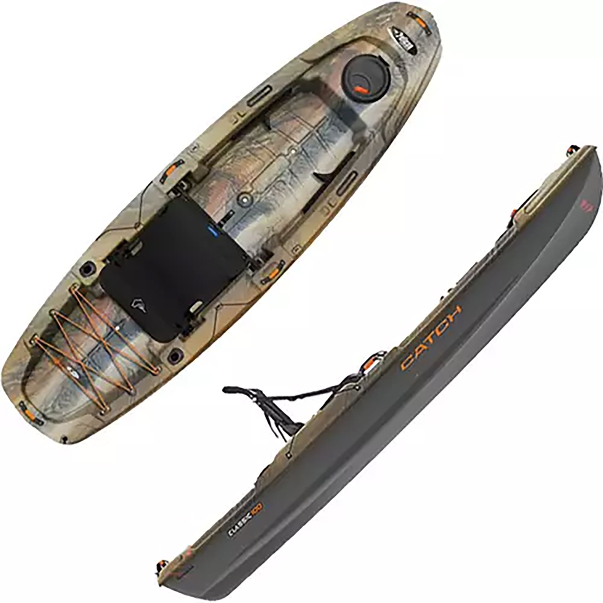 Photos - Kayak / Canoe Pelican Catch Classic 100 Fishing Kayak, Outback/Gris Magnetic 24PELUCTCHC 