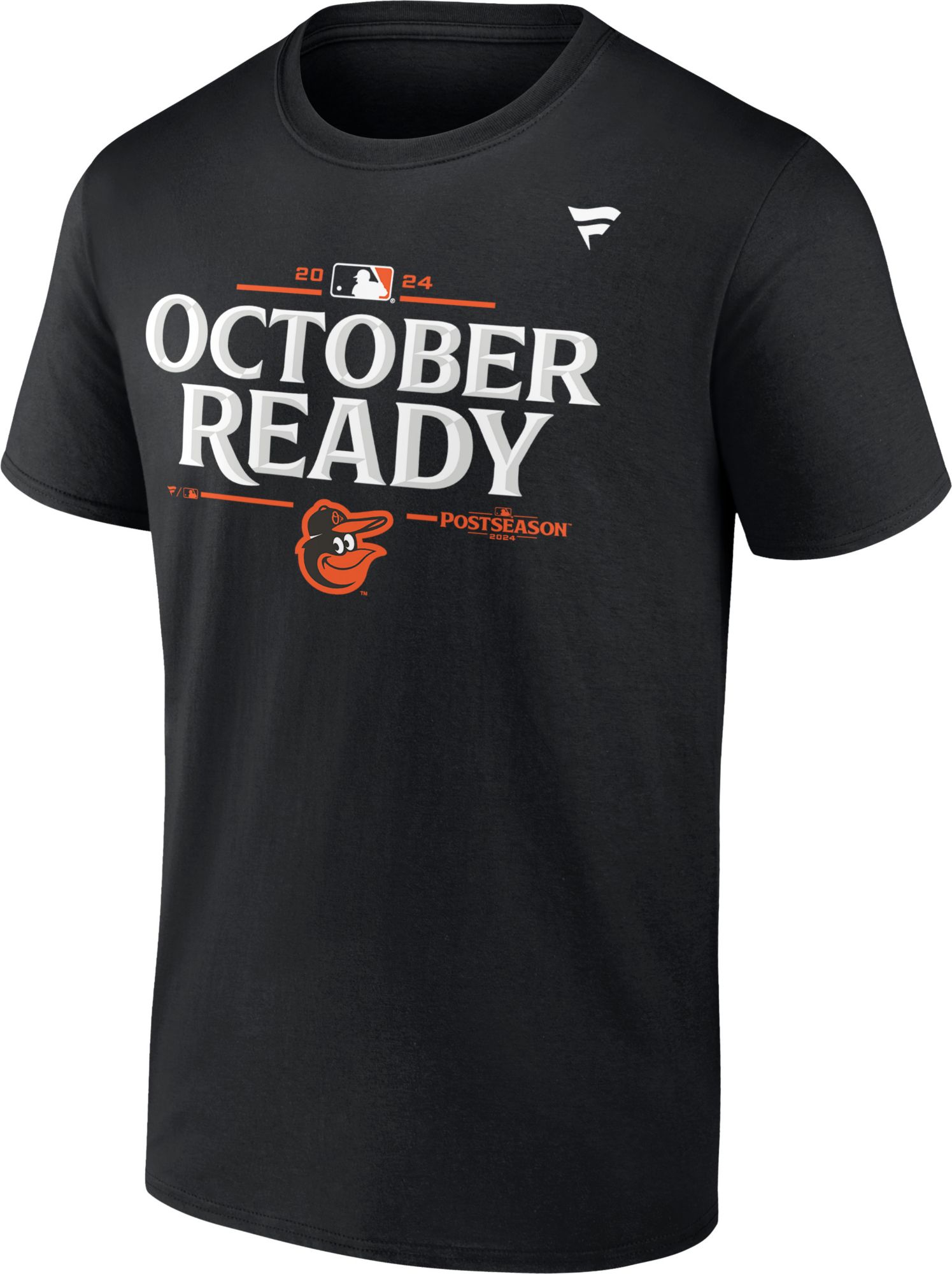 MLB Team Apparel Adult Baltimore Orioles 2024 Postseason Participant Black Locker Room T-Shirt