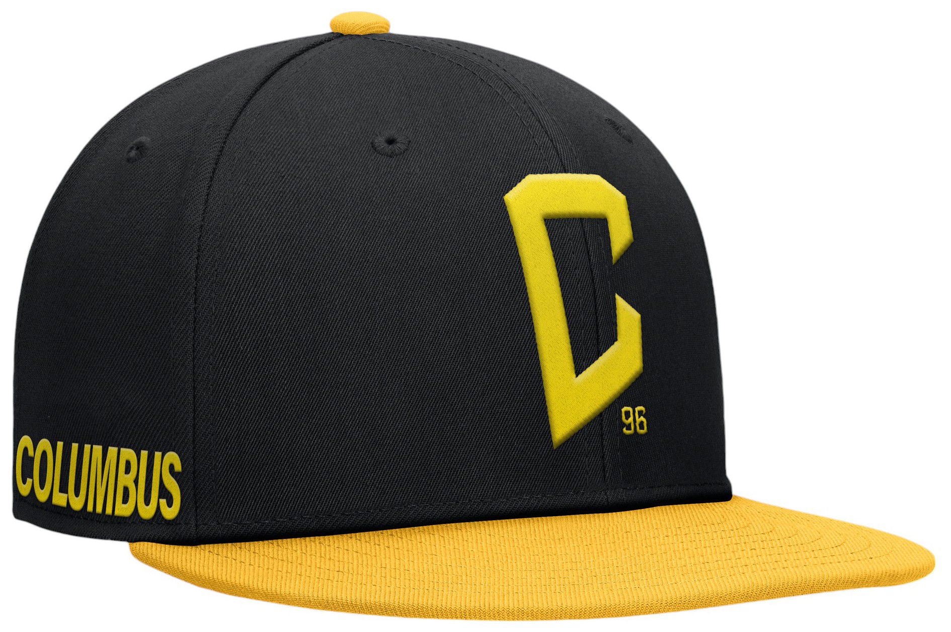 MLS Adult Columbus Crew Sitter Black Snapback Adjustable Hat