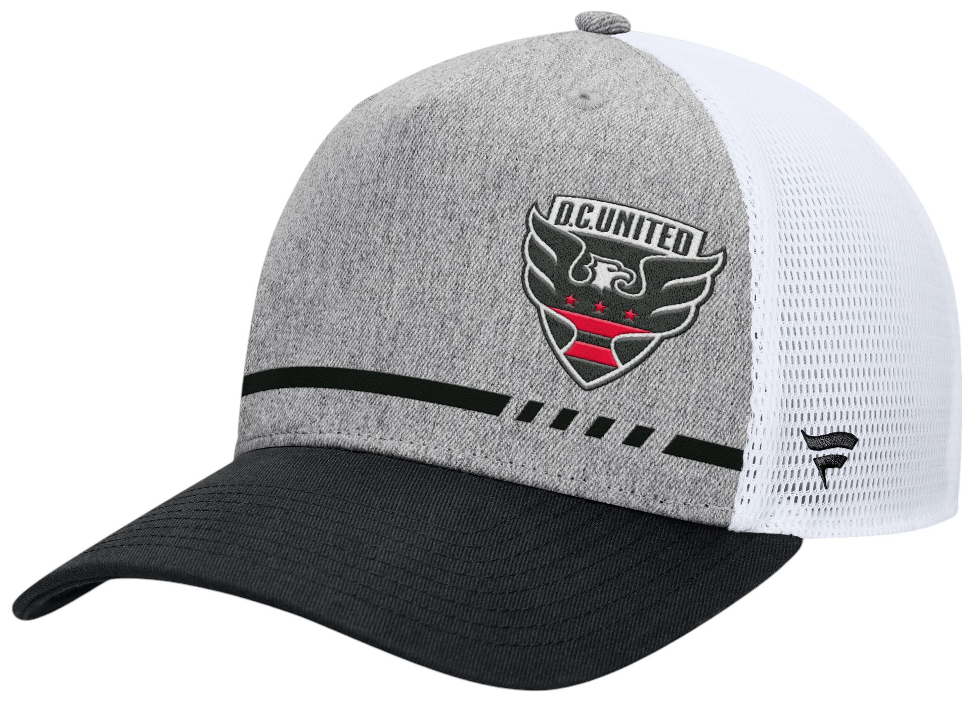 MLS Adult D.C. United Low Block Grey Trucker Adjustable Hat