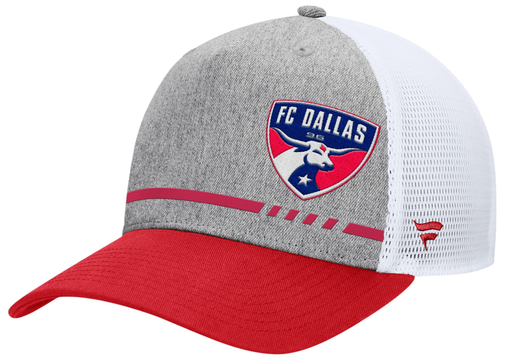 MLS Adult FC Dallas Low Block Grey Trucker Adjustable Hat