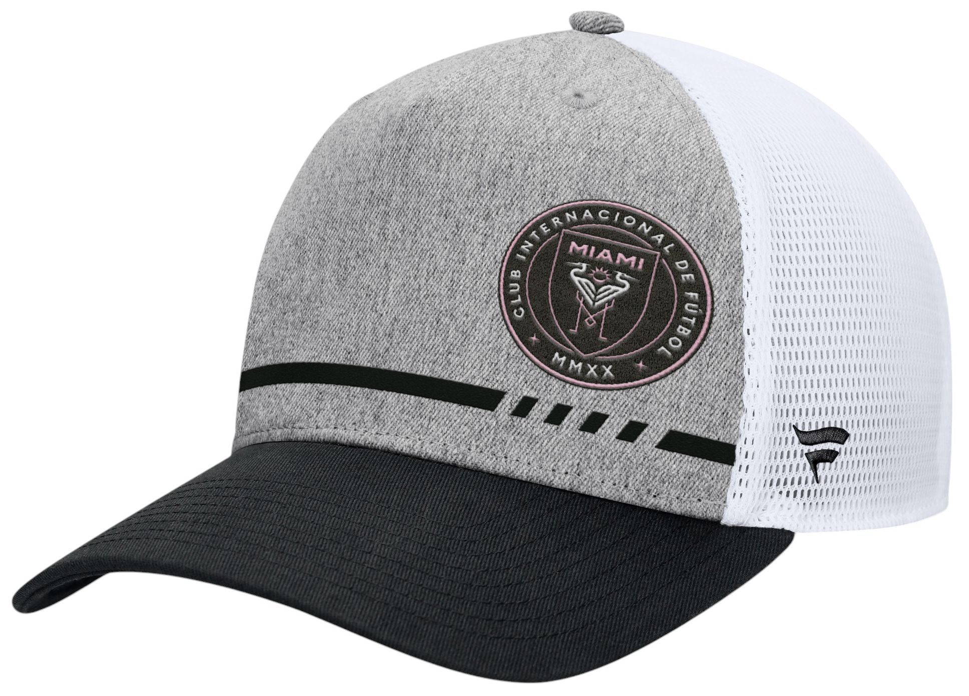 MLS Adult Inter Miami CF Low Block Grey Trucker Adjustable Hat