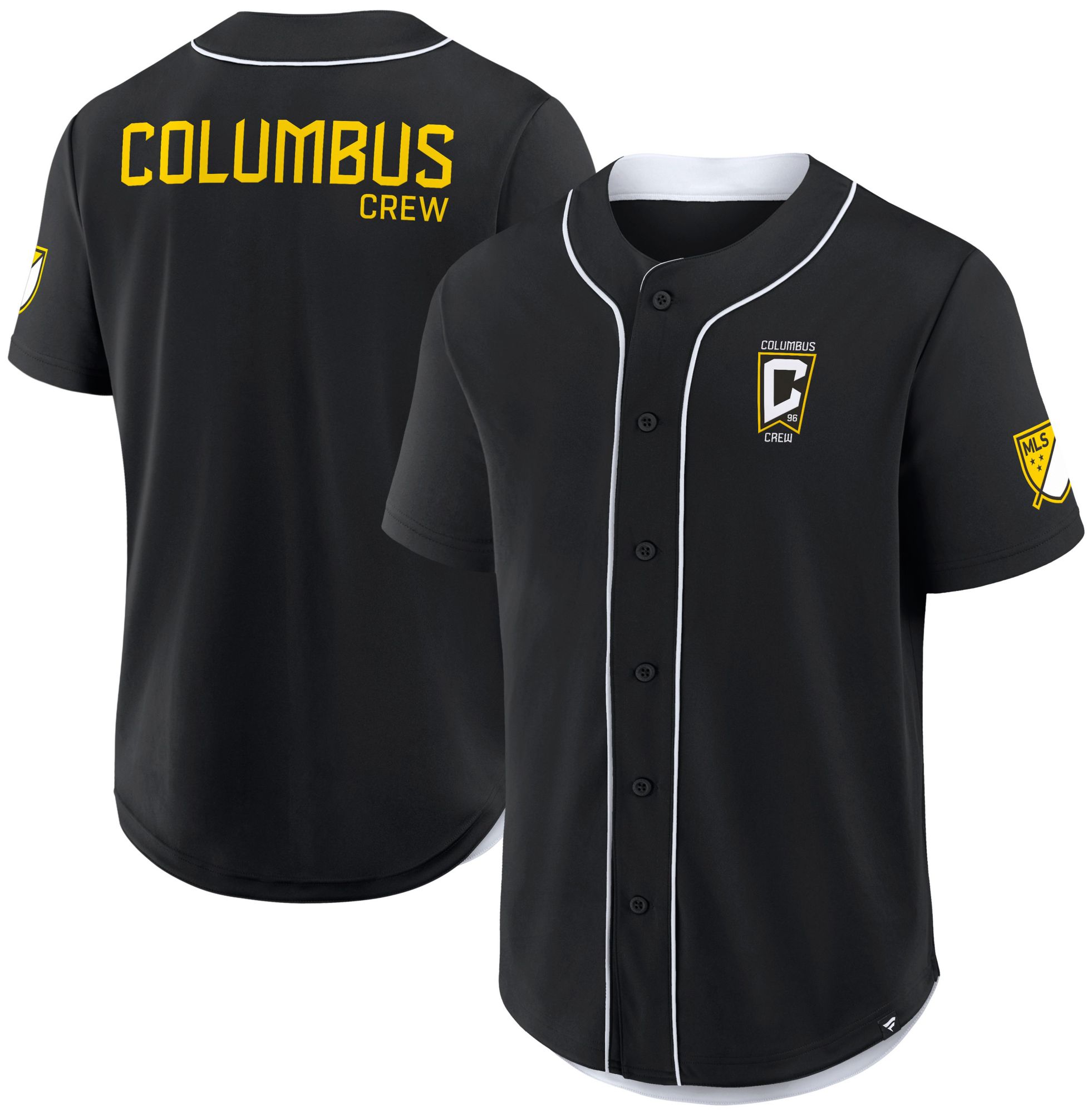 MLS Adult Columbus Crew Black Baseball Jersey
