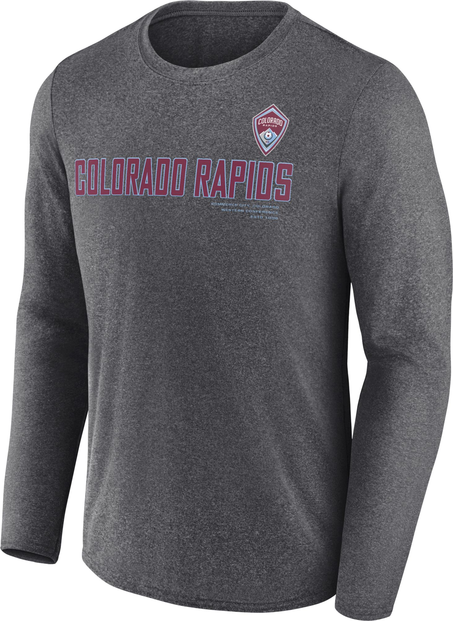 MLS Adult Colorado Rapids Goal Line Grey Long Sleeve Shirt