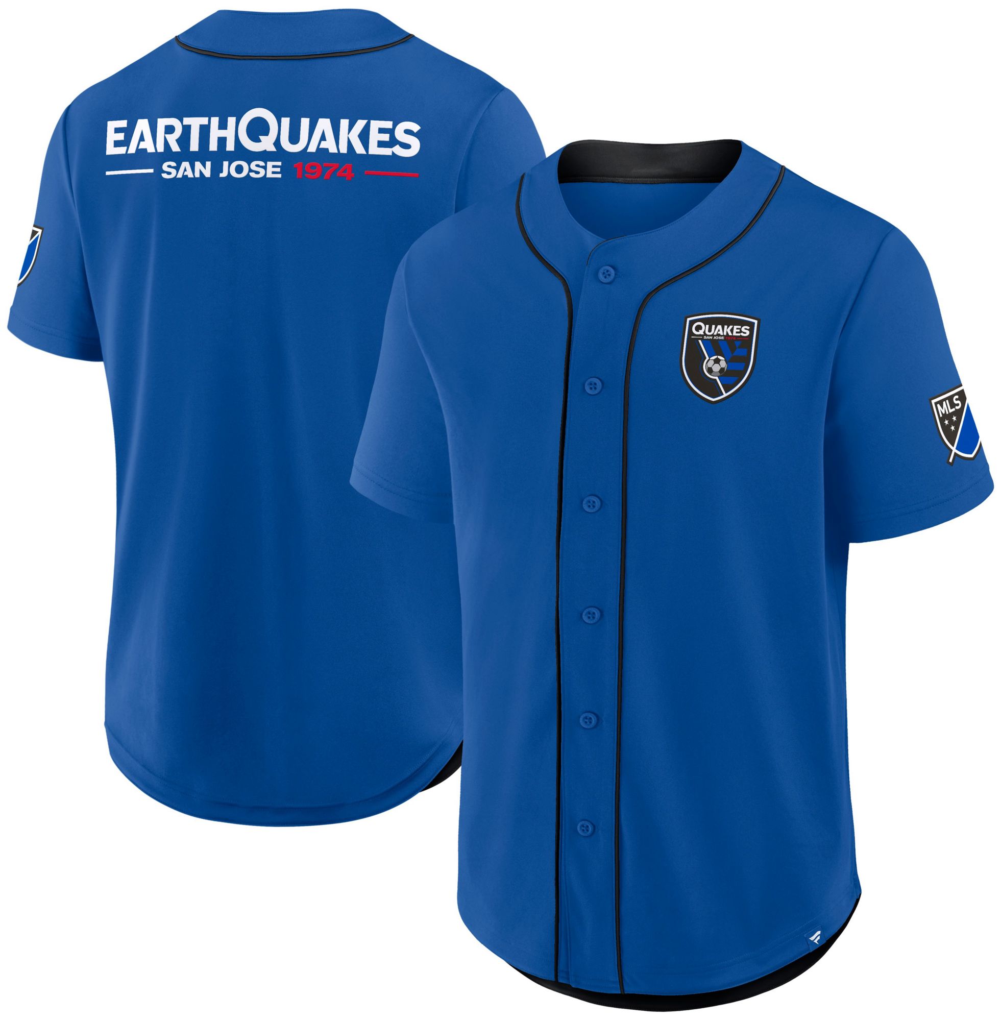 MLS Adult San Jose Earthquakes Royal Baseball Jersey