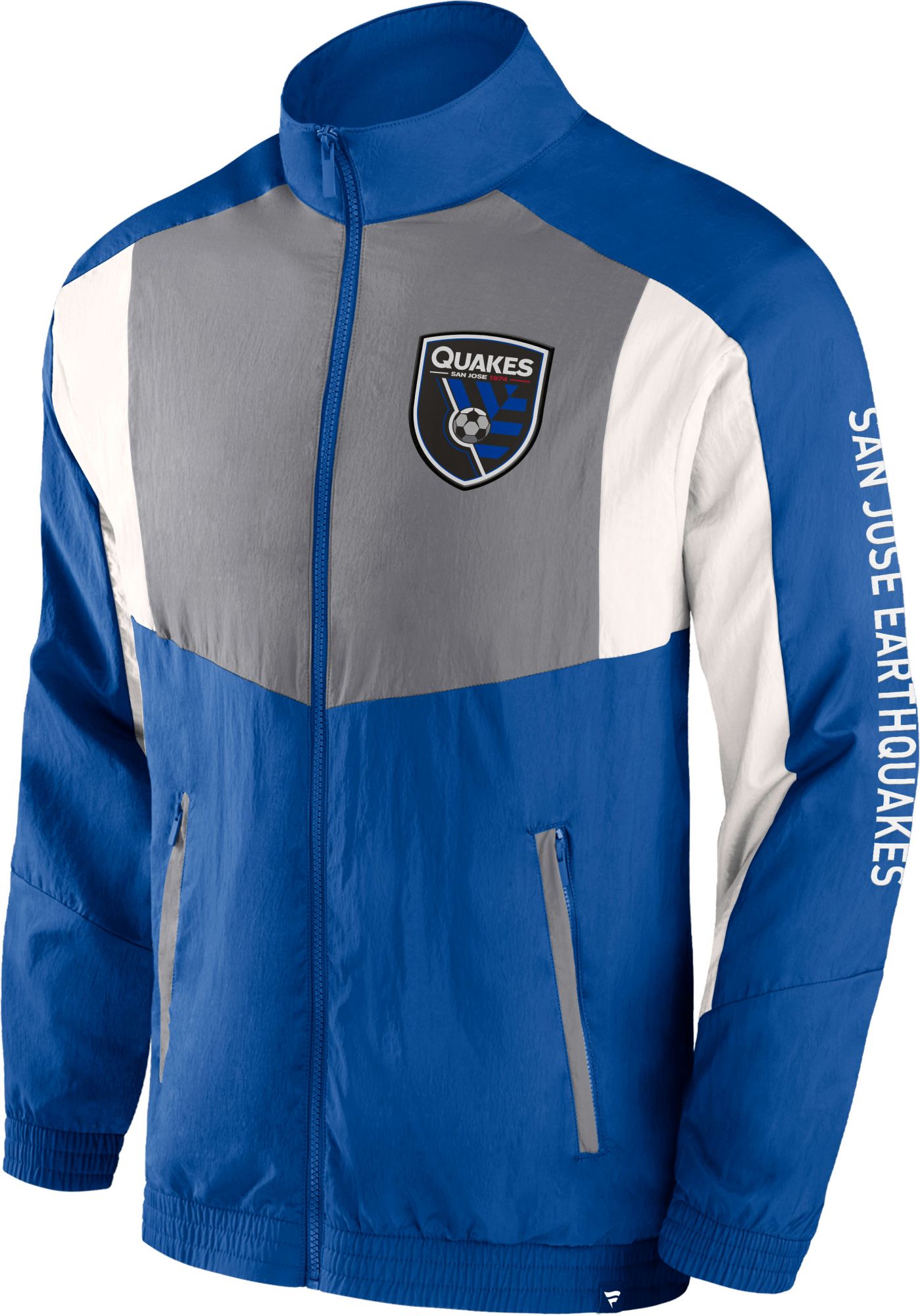 MLS Adult San Jose Earthquakes Team Logo Royal Track Jacket