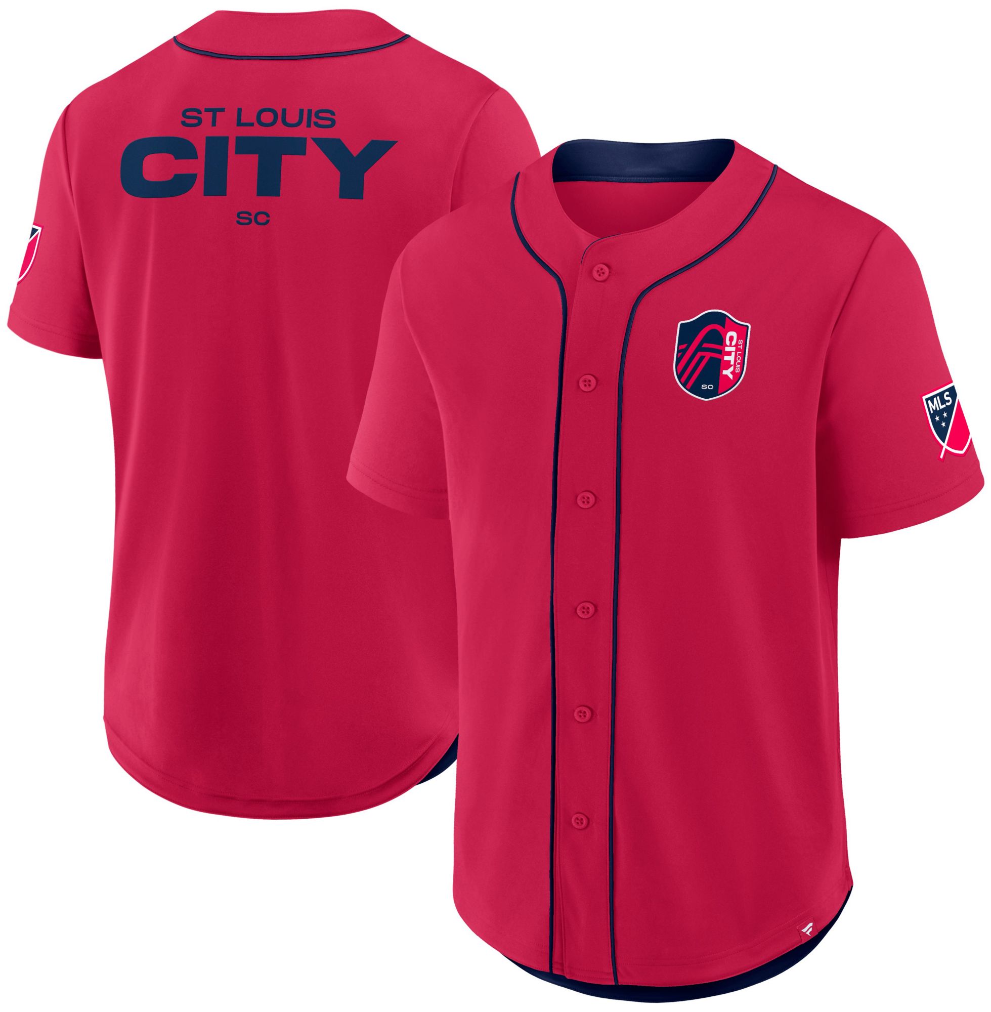 MLS Adult St. Louis City SC Red Baseball Jersey