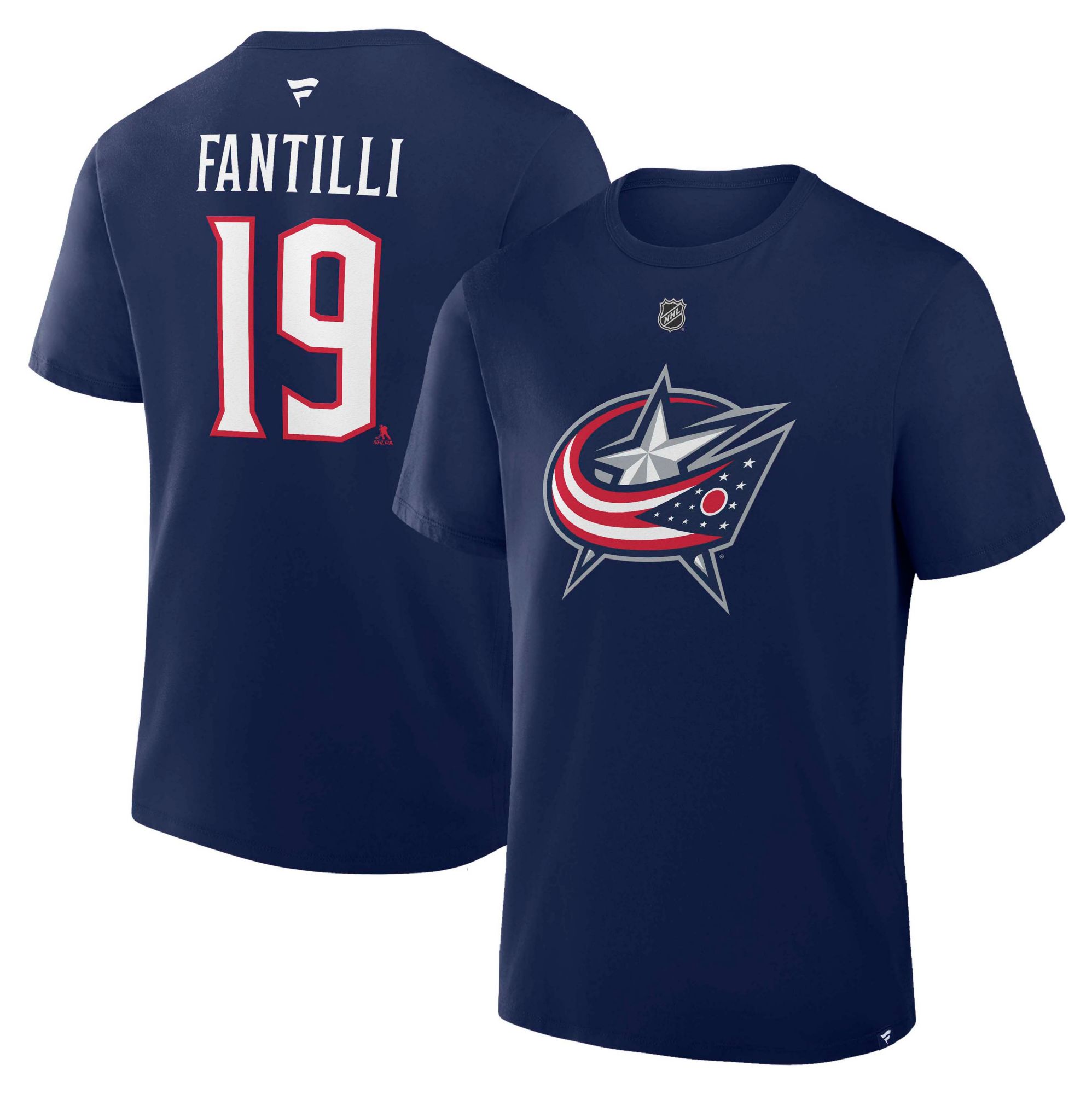NHL Men's Columbus Blue Jackets Adam Fantilli #19 Navy T-Shirt