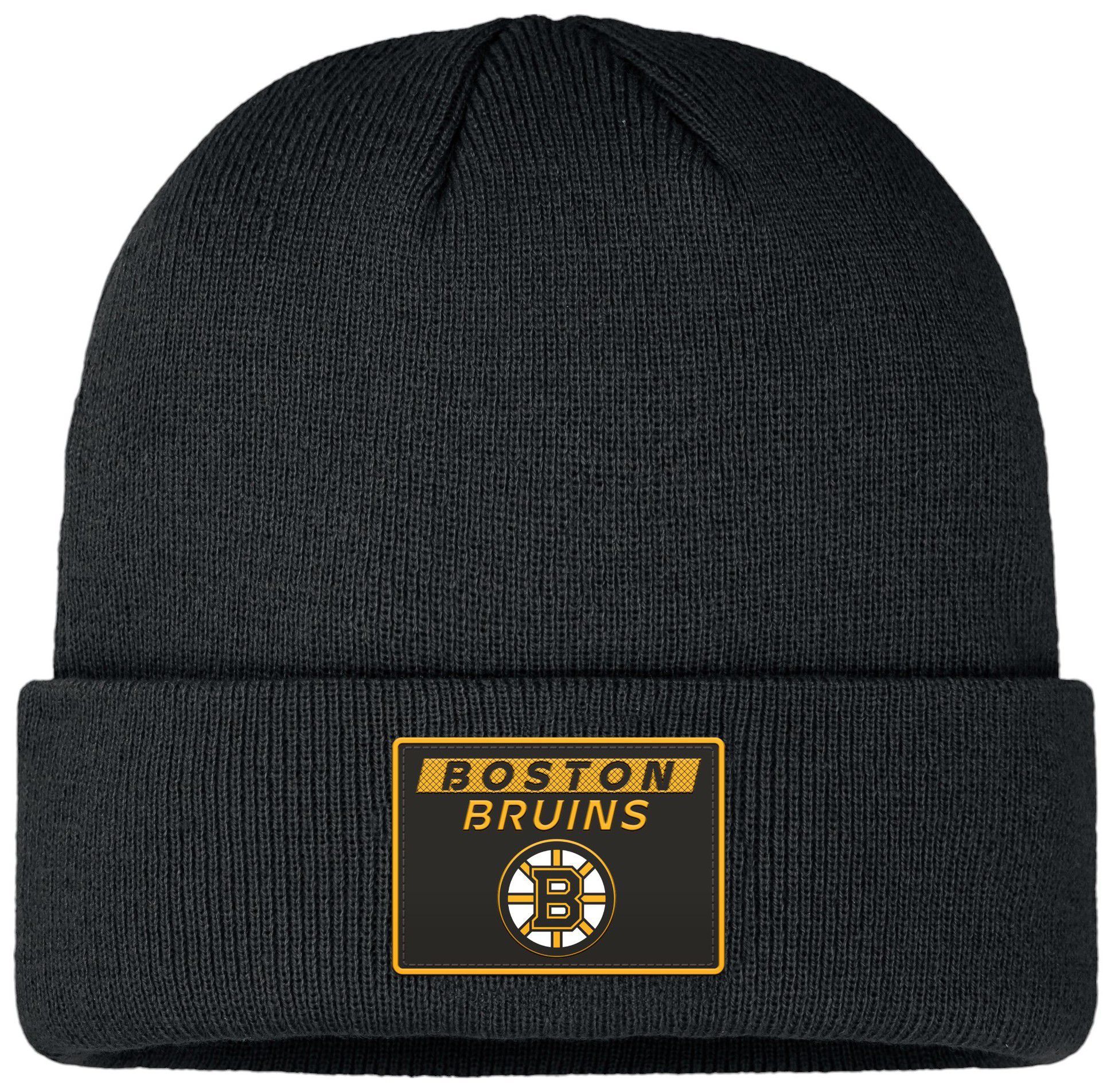 NHL Adult Boston Bruins 2024 Authentic Pro Black Cuff Beanie