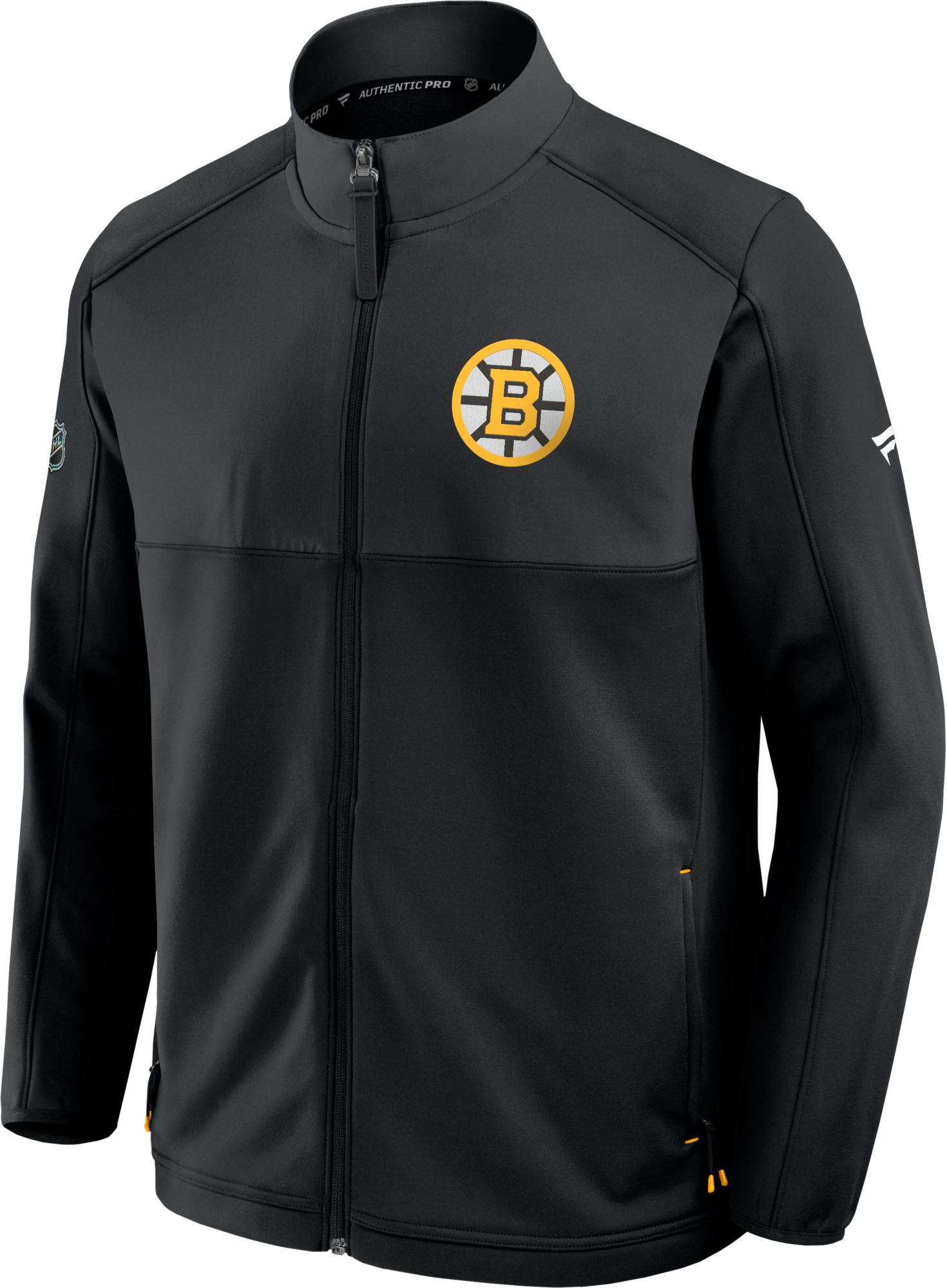 NHL Men's Boston Bruins Rink Fleece Black Full-Zip Jacket