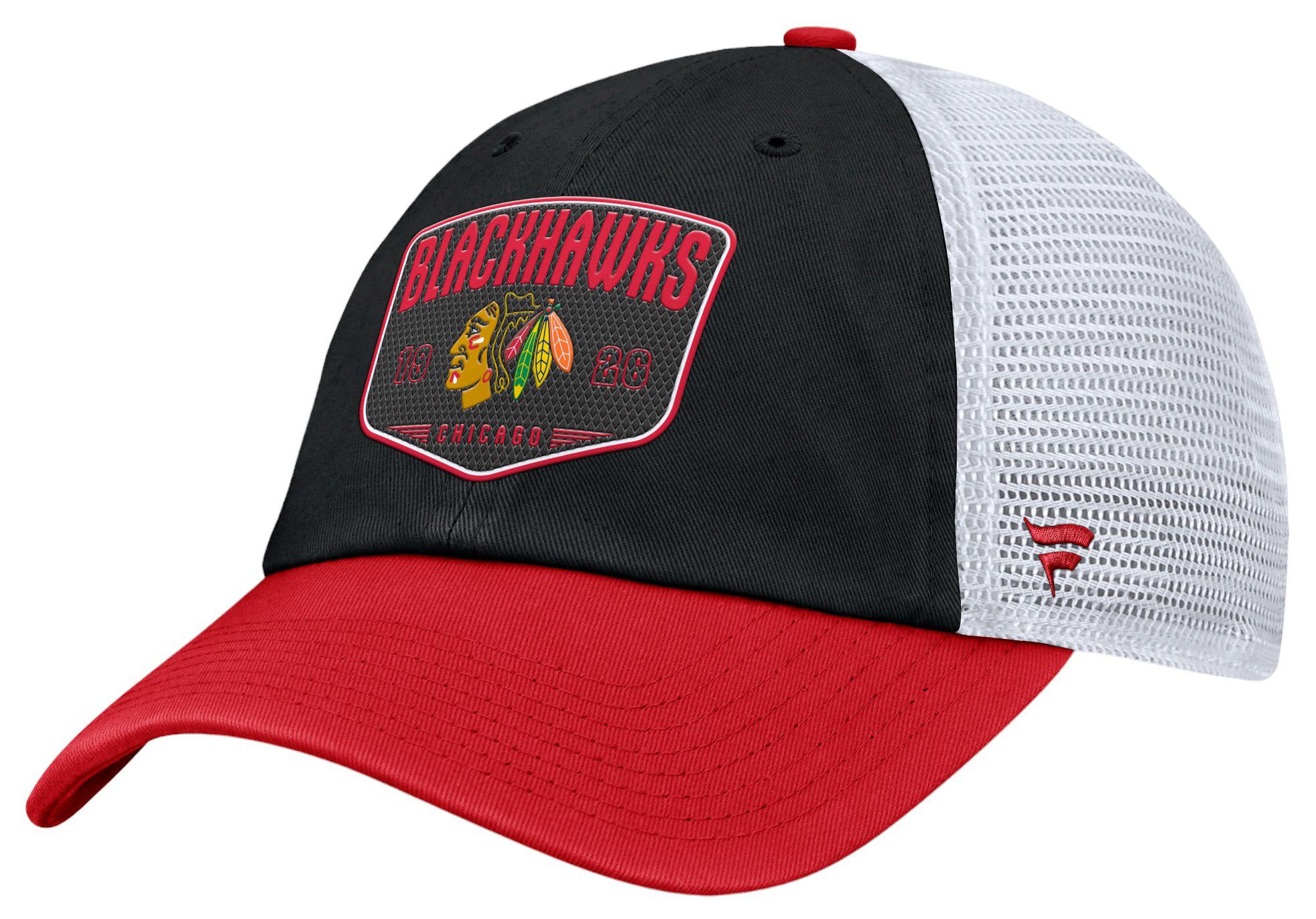 NHL Adult Chicago Blackhawks One Time Black Adjustable Hat