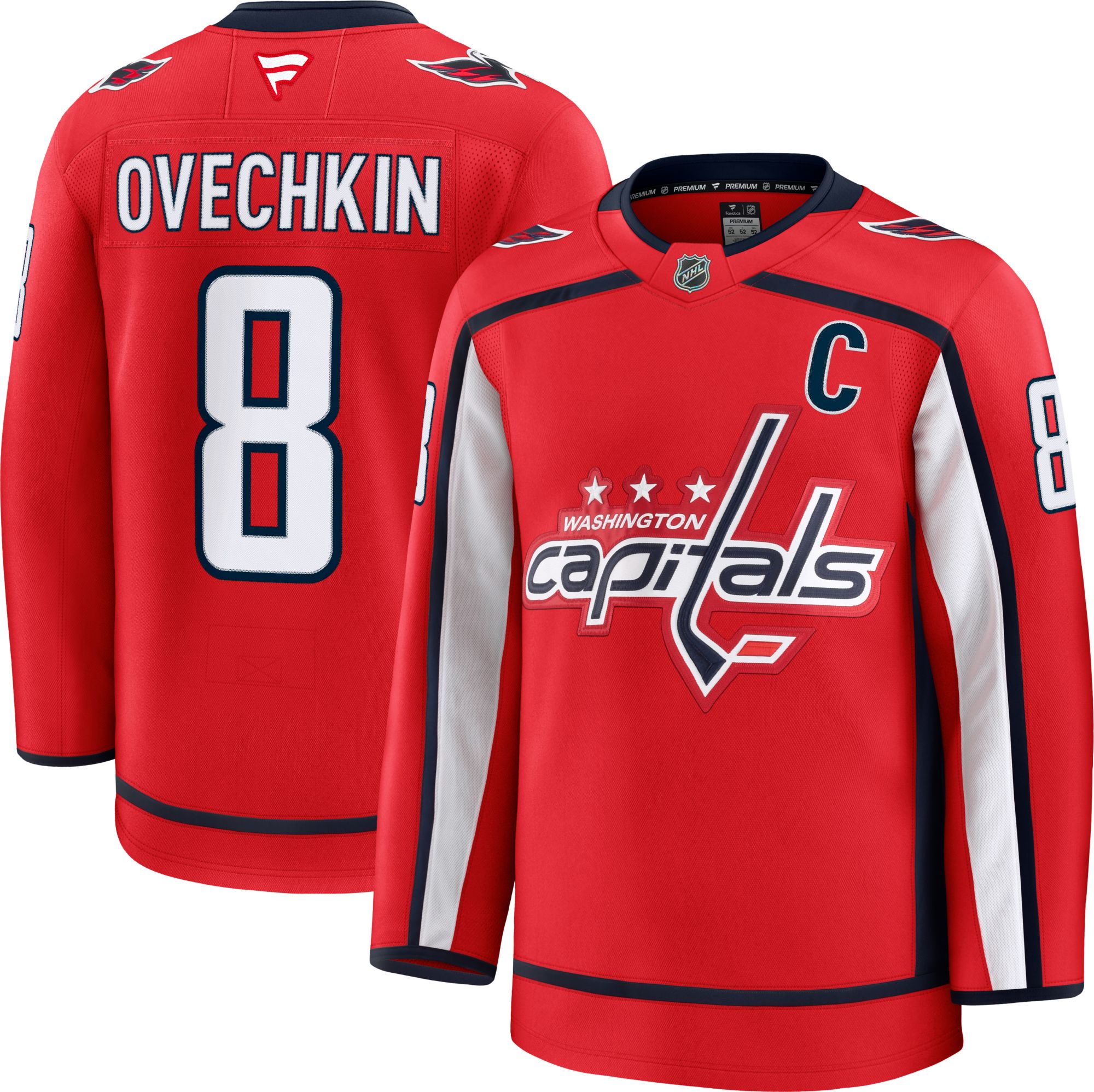 NHL Men's Washington Capitals Alexander Ovechkin #8 2024-2025 Premium Authentic Home Jersey