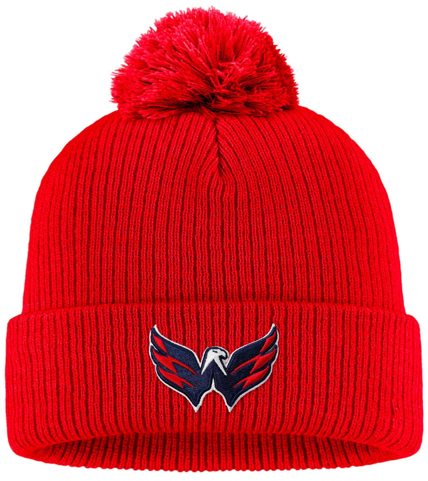 NHL Adult Washington Capitals 2024 Core Red Pom Beanie