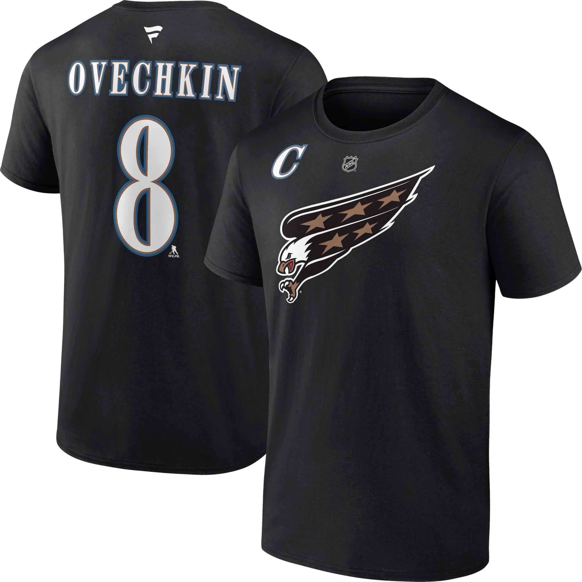 NHL Adult Washington Capitals Black Alex Ovechkin #8 T-Shirt