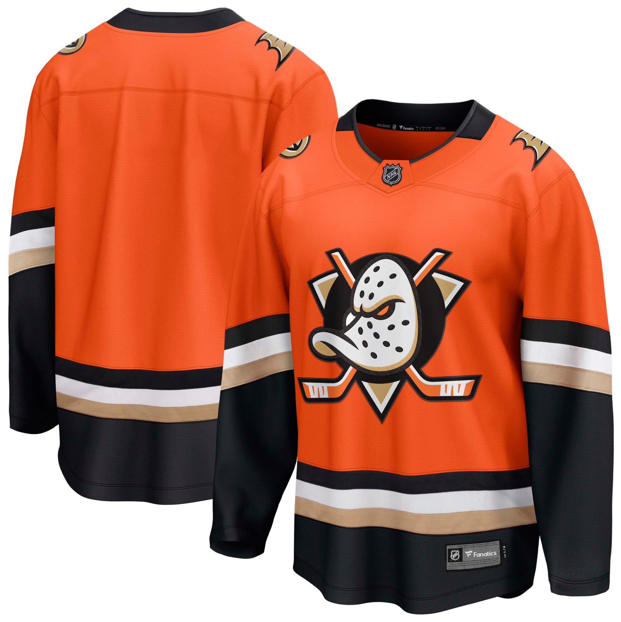 NHL Adult Anaheim Ducks Custom Breakaway Home Replica Jersey