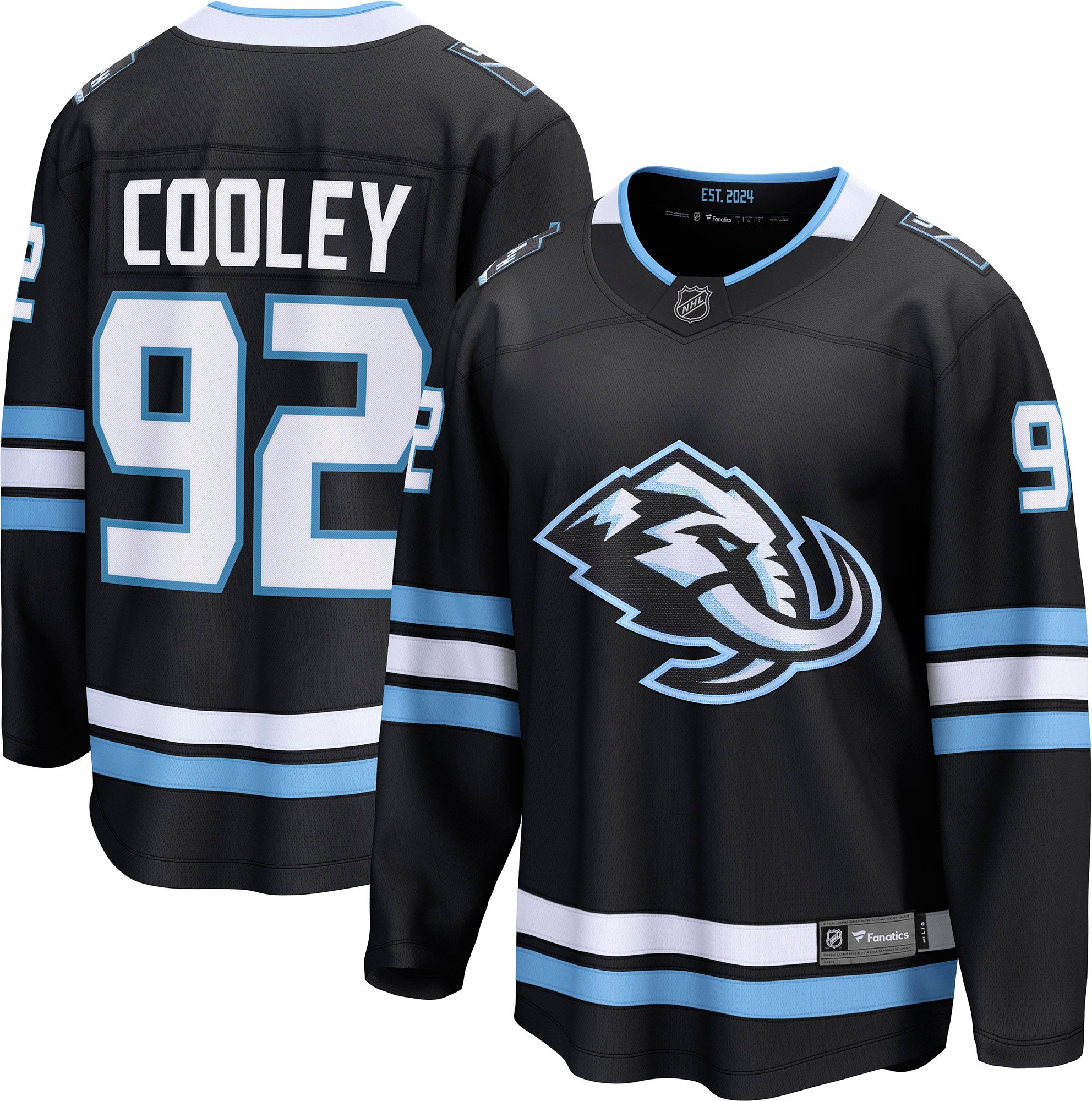 NHL Men's Utah Mammoth Logan Cooley #92 Home Black Breakaway Replica Jersey