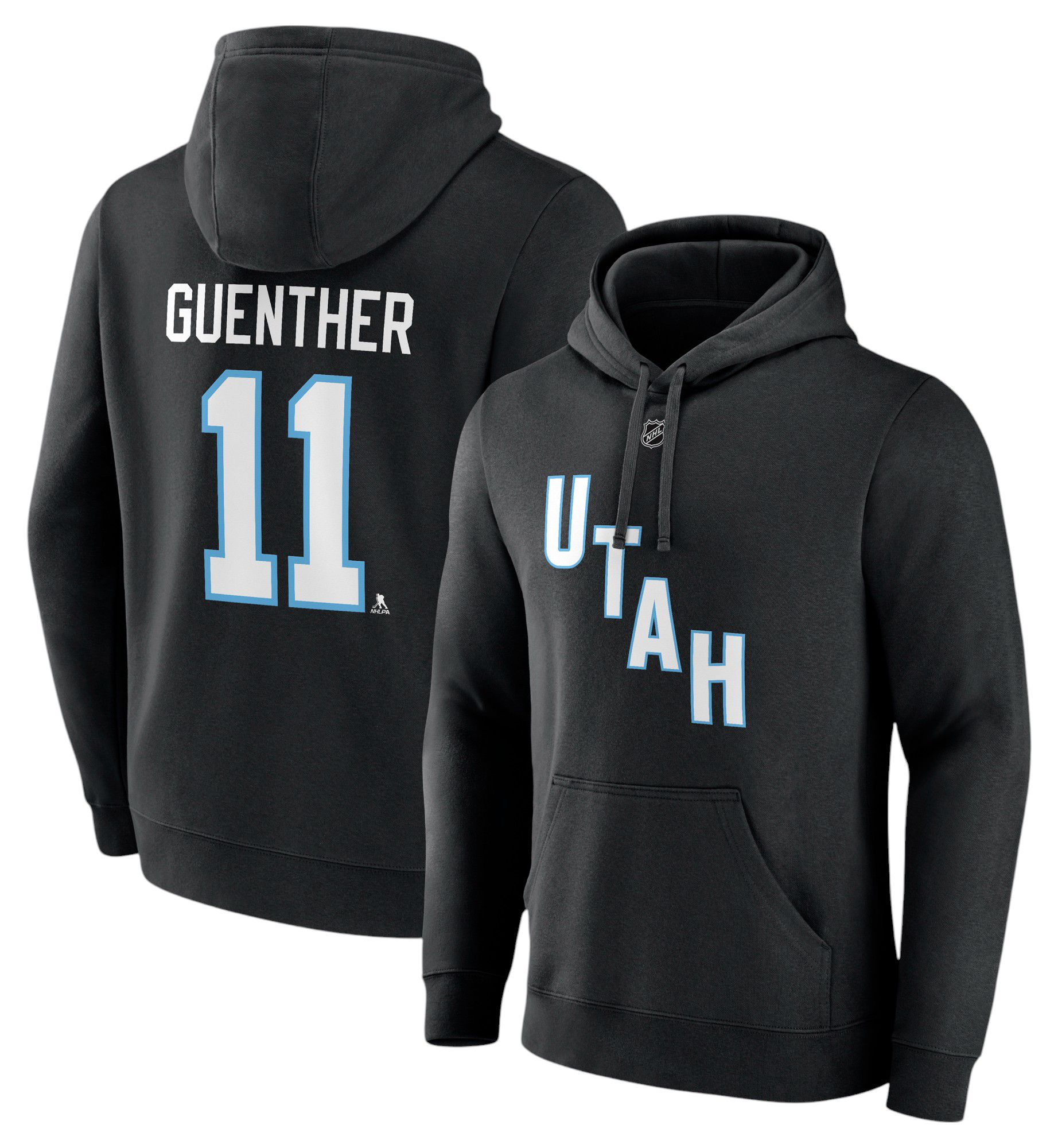 NHL Men's Utah Hockey Club Dylan Guenther #11 Black Pullover Hoodie