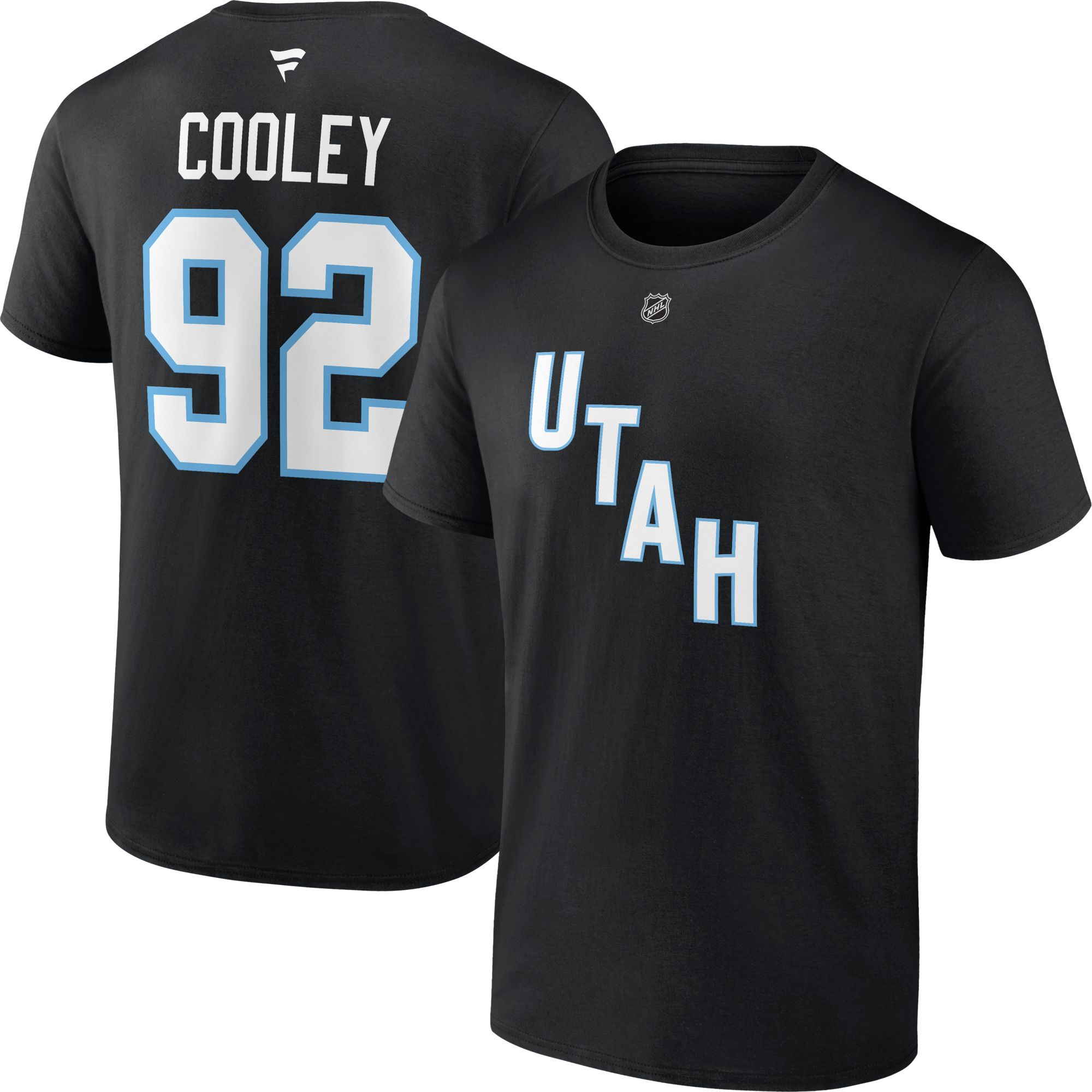 NHL Men's Utah Hockey Club Logan Cooley #92 Black T-Shirt