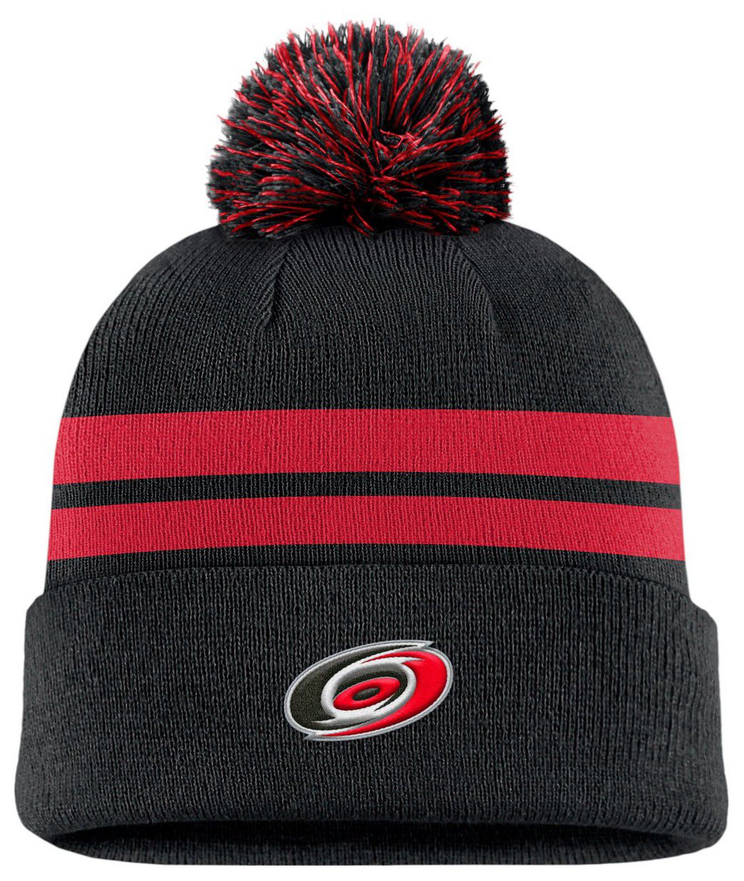 NHL Men's Carolina Hurricanes Black Cuffed Knit Beanie