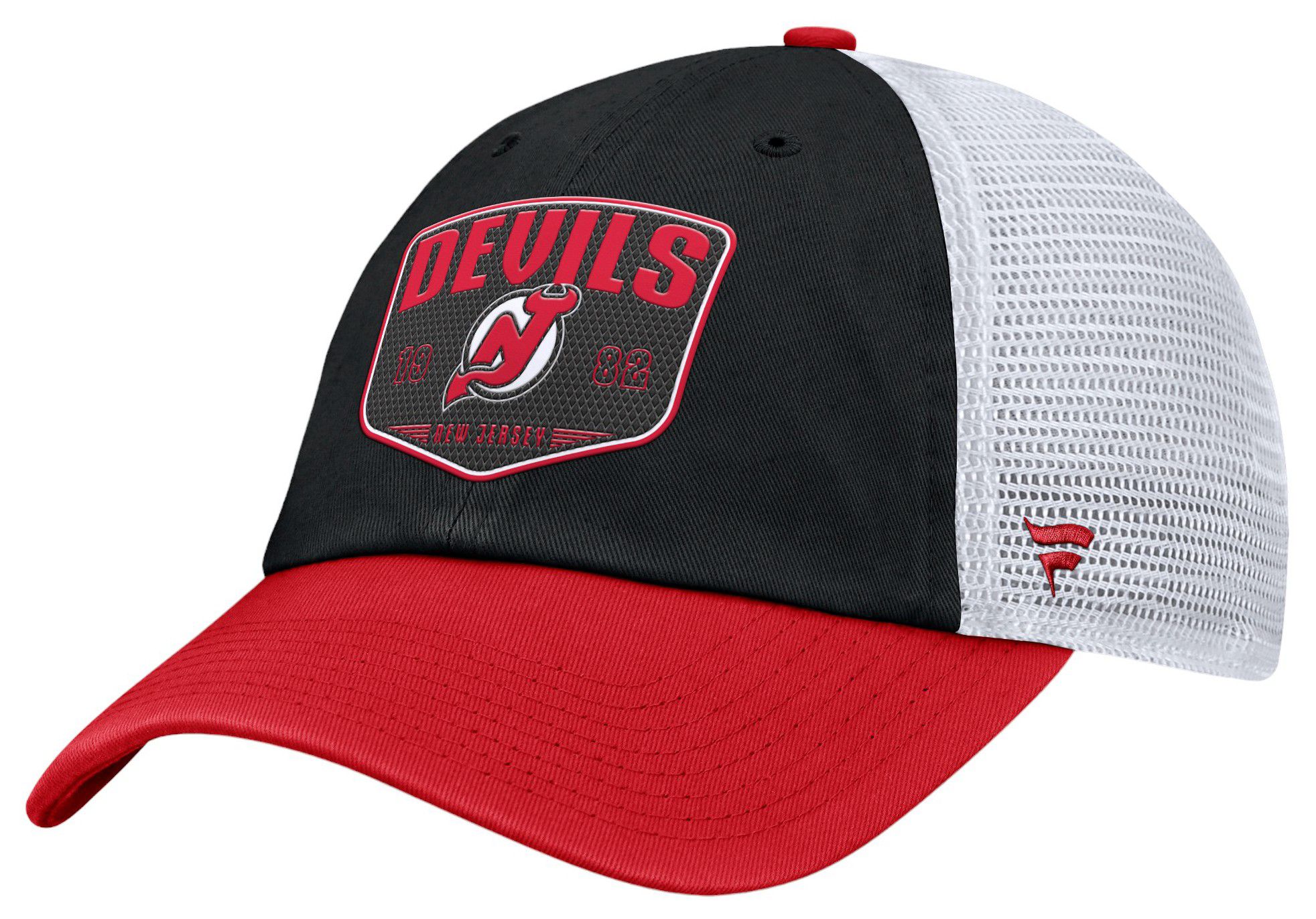 NHL Adult New Jersey Devils One Time Black Adjustable Hat