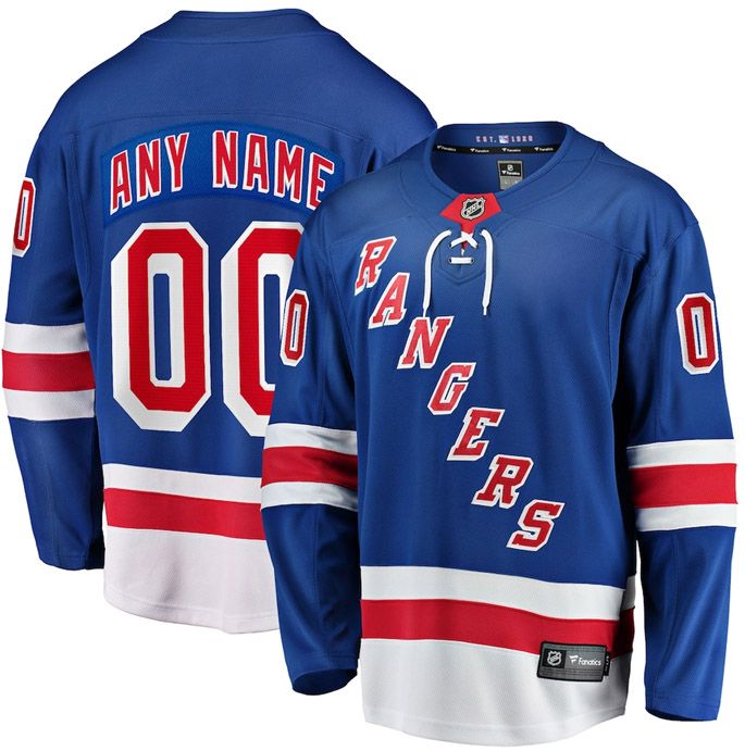 NHL Men's Custom New York Rangers Breakaway Home Jersey