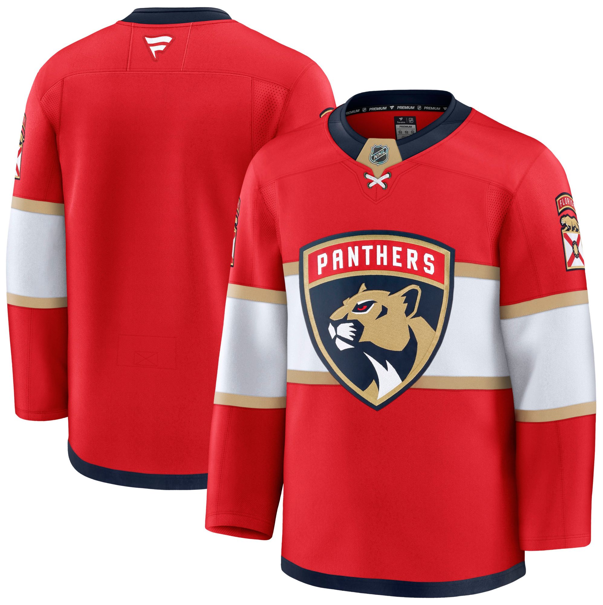 NHL Adult Florida Panthers 2024-2025 Red Authentic Blank Jersey