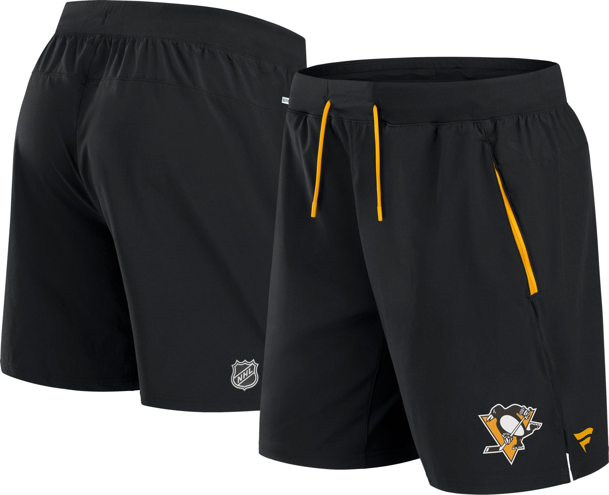 NHL Men's Pittsburgh Penguins Authentic Pro Rink Black Performance Shorts