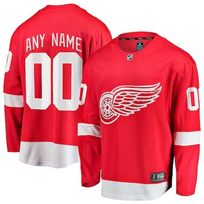 NHL Men's Custom Detroit Red Wings Breakaway Home Jersey