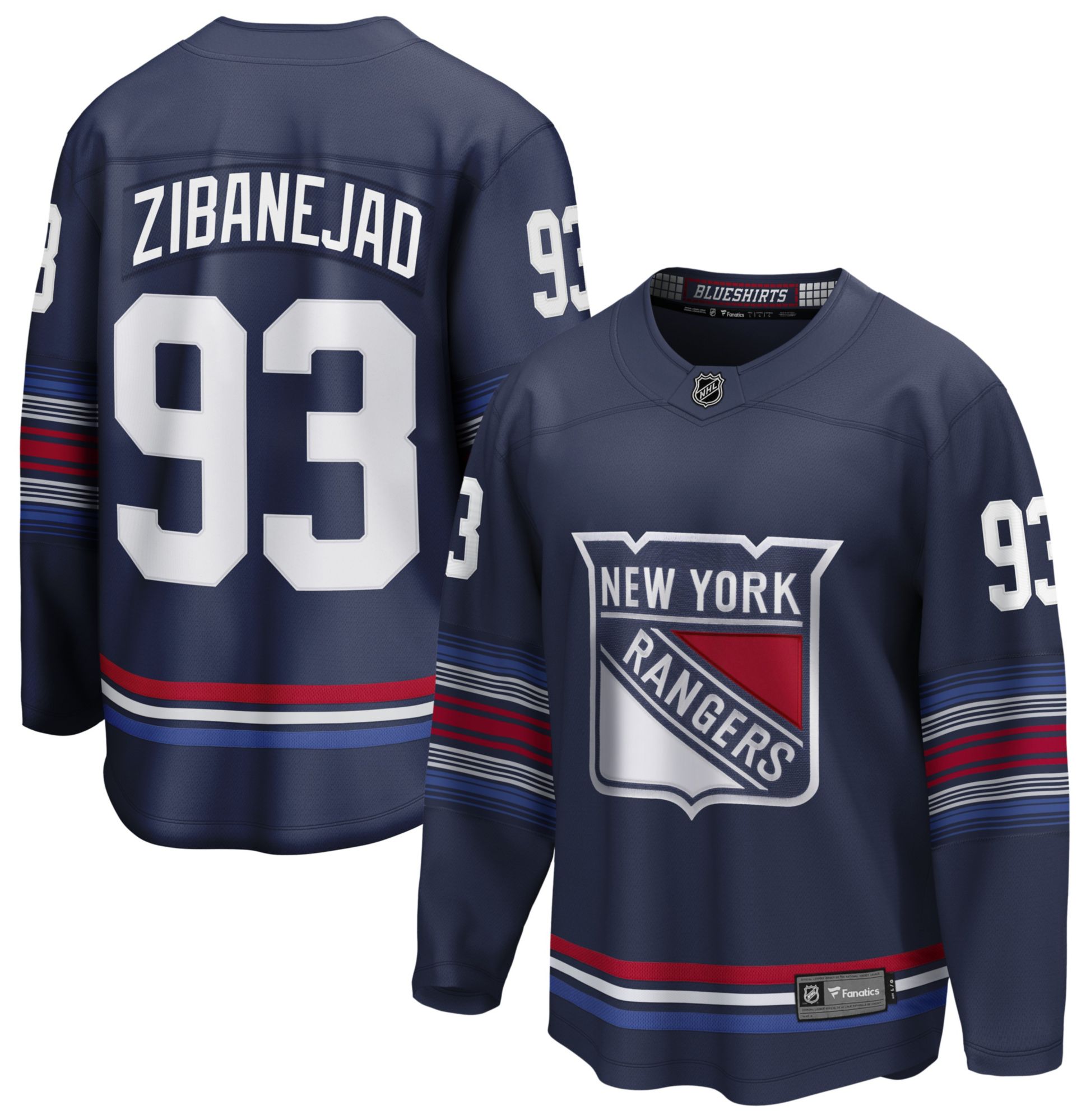 NHL Men's New York Rangers Mika Zibanejad #93 Alternate Breakaway Replica Jersey