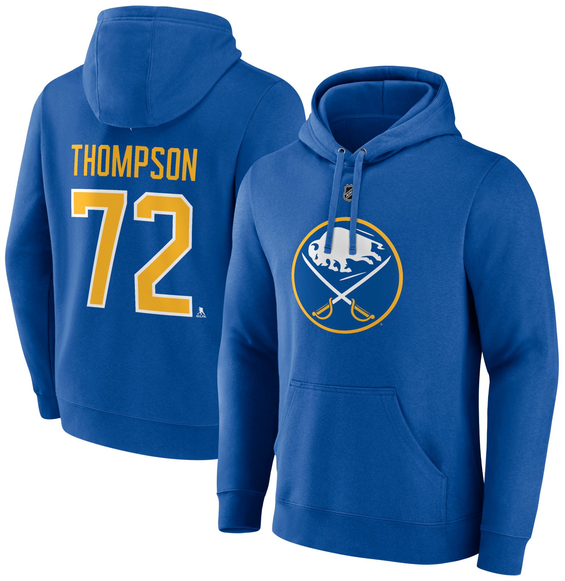 NHL Adult Buffalo Sabres Tage Thompson #72 2024-2025 Authentic Pro Blue Pullover Hoodie