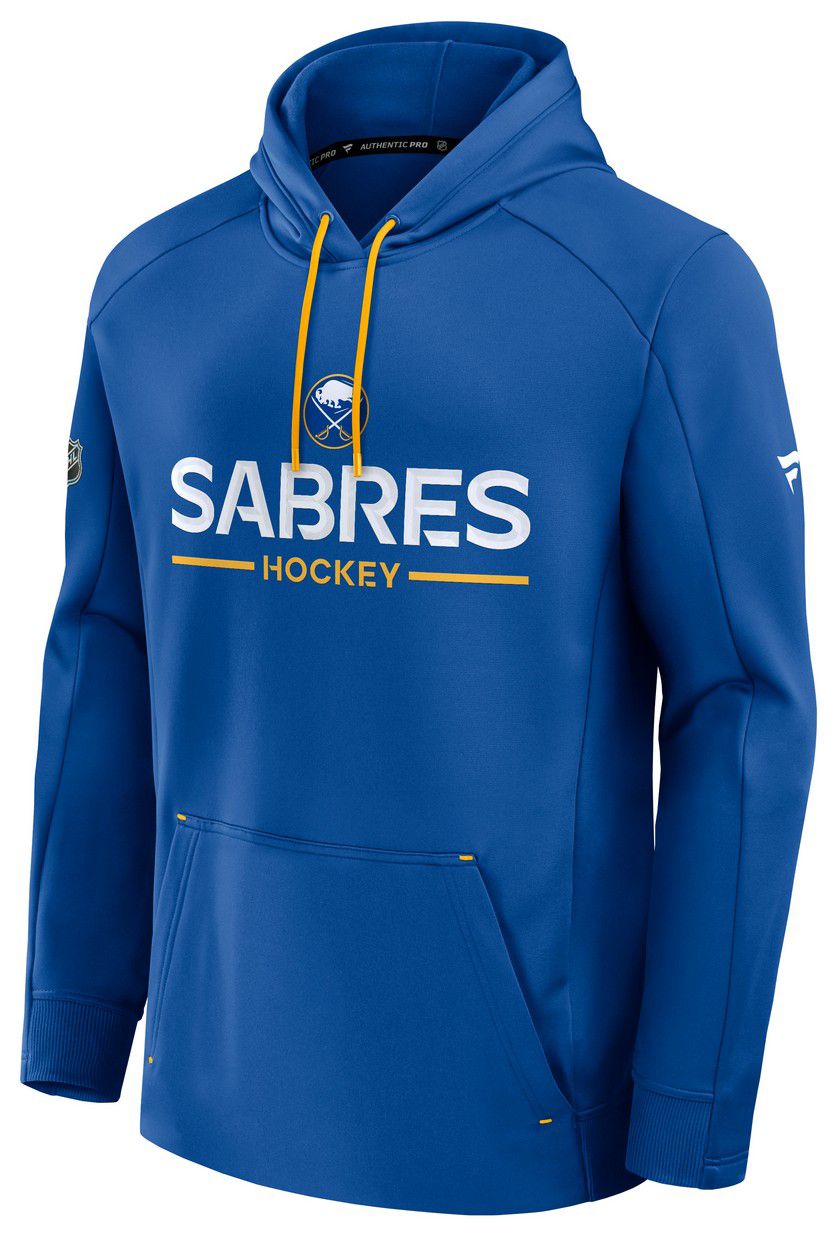 NHL Men's Buffalo Sabres Blue Authentic Pro Rink Pullover Hoodie